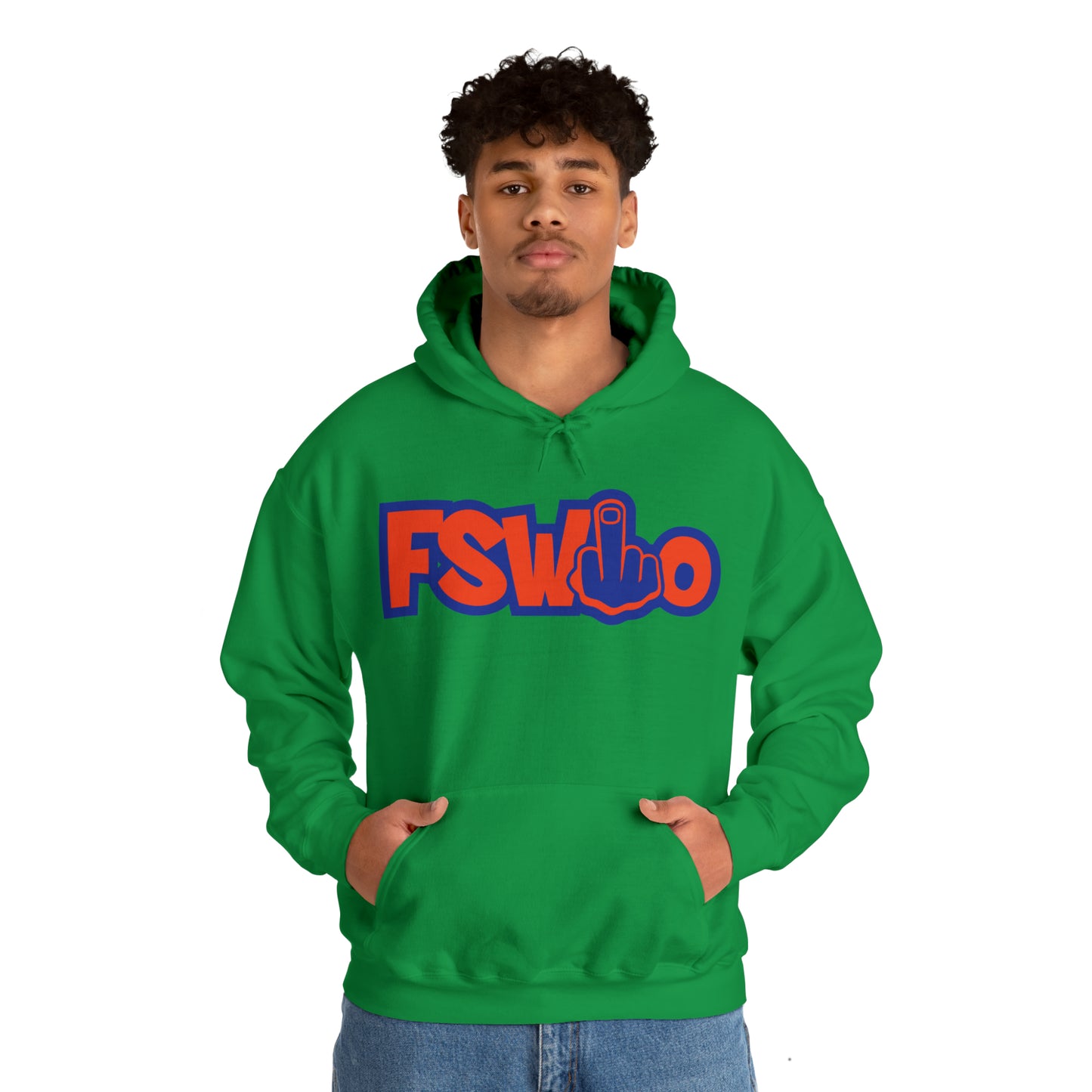 Unisex Heavy Blend™ Hooded Sweatshirt FSWho w/Blue Finger