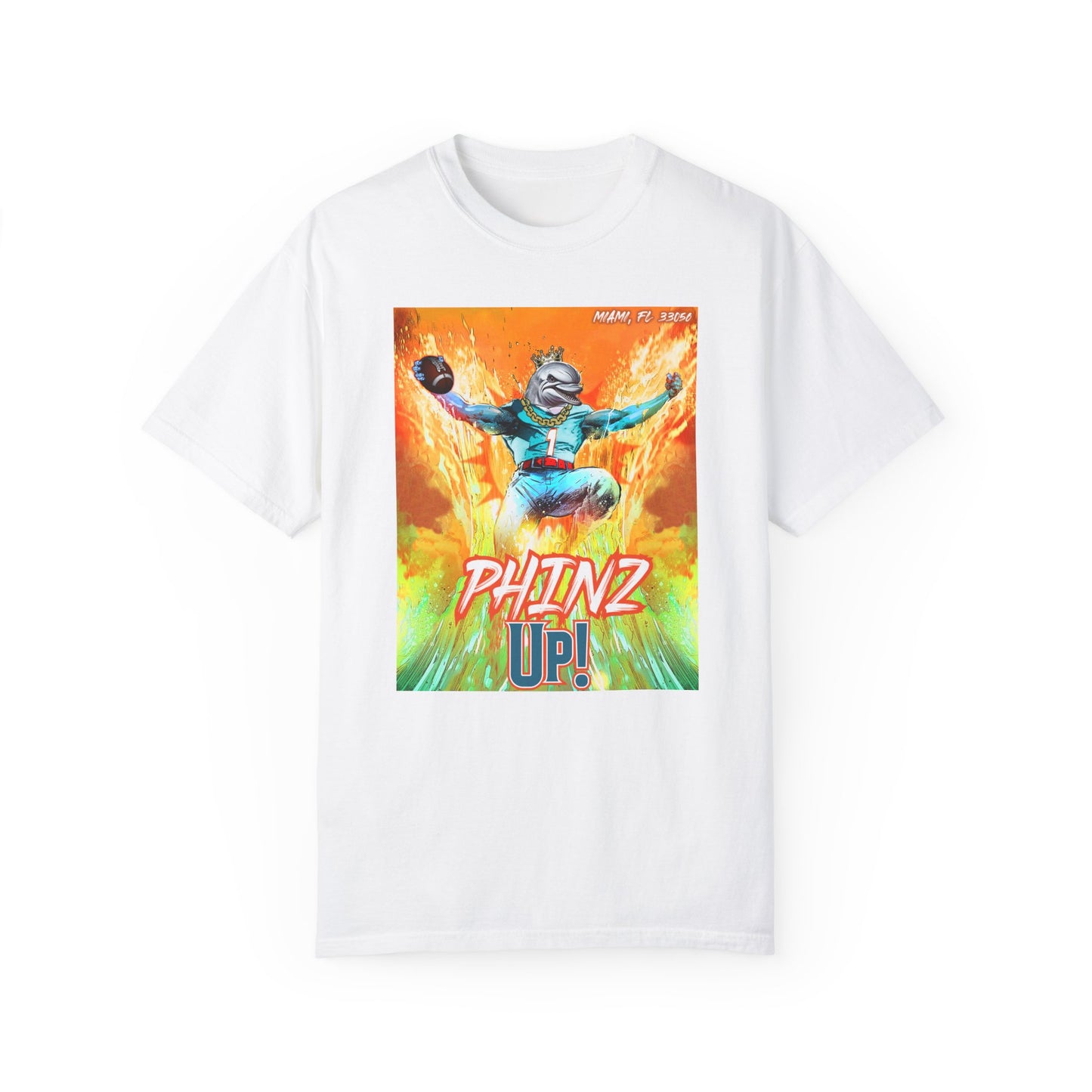 Phins Up (V1) Unisex Garment-Dyed T-shirt