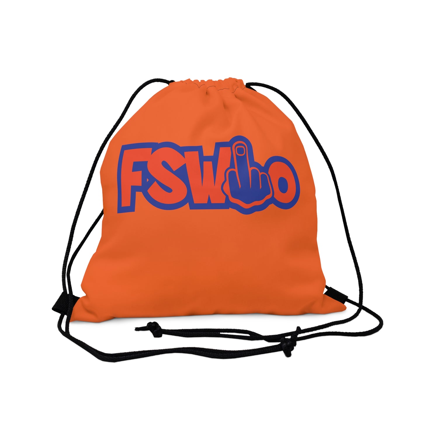 Outdoor Drawstring Bag FSWho w/ Blue Finger (Orange)
