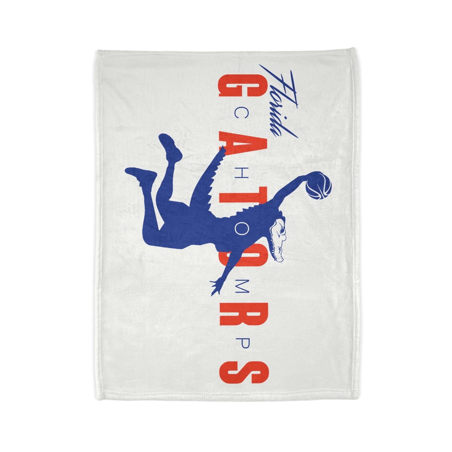 ChompMan Basketball (V1 / White) Soft Polyester Blanket ChompMan_V1