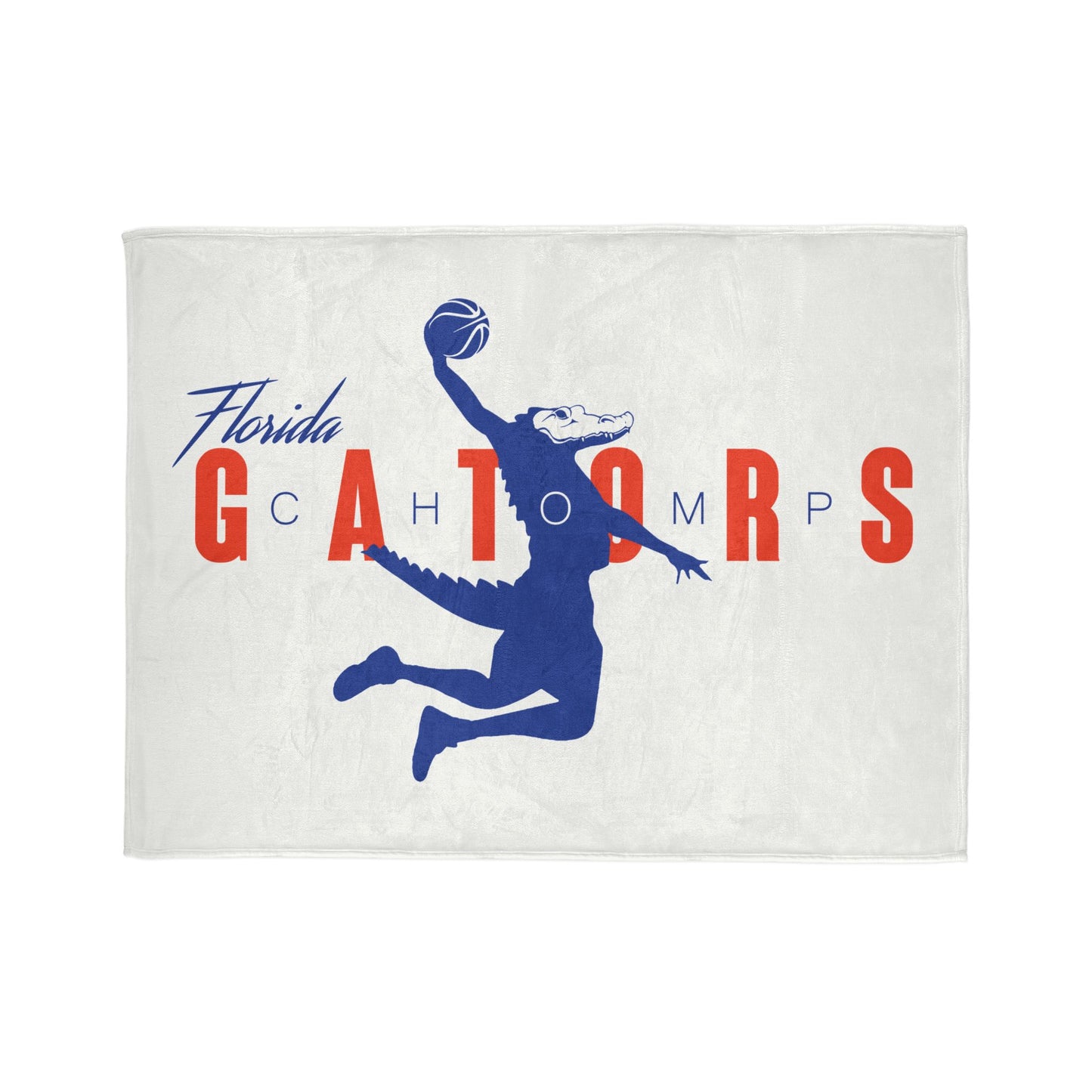 ChompMan Basketball (V1 / White) Soft Polyester Blanket ChompMan_V1