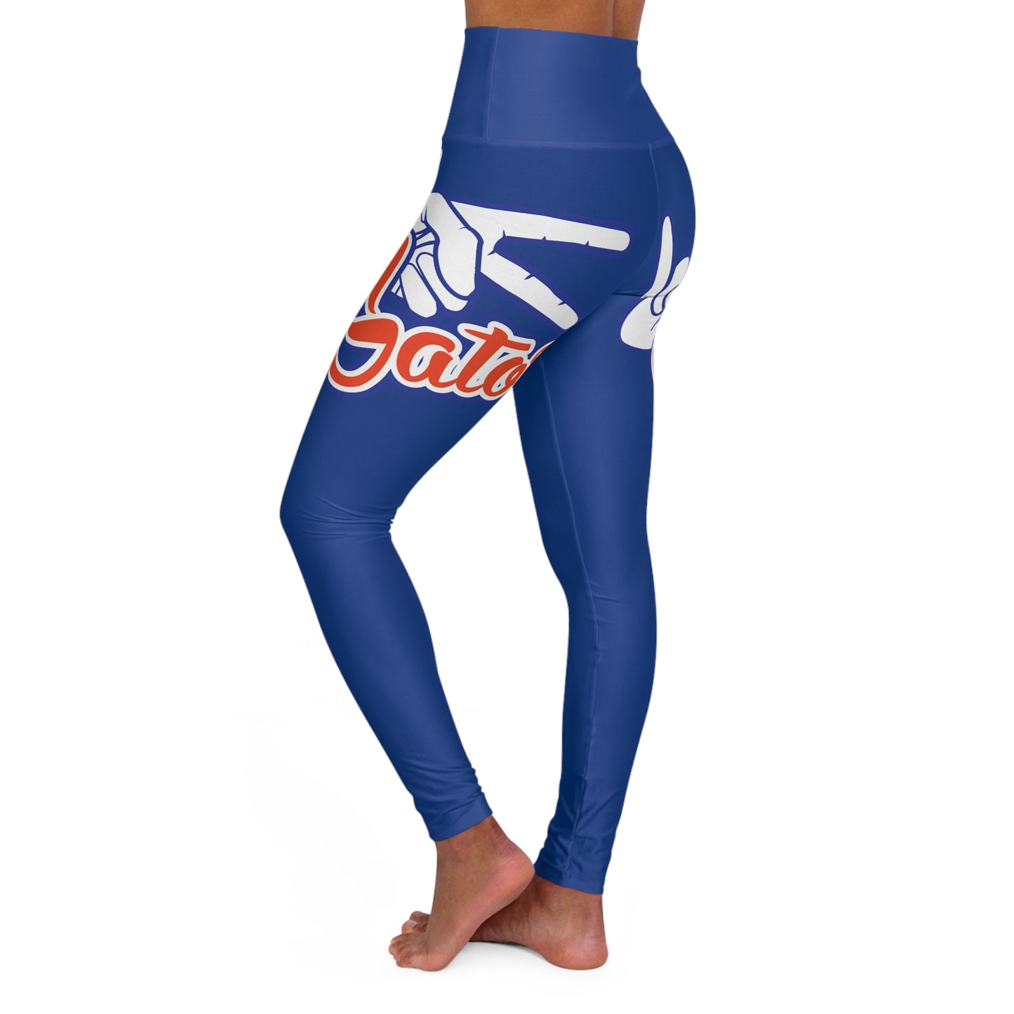 UF Gators (V3 / Blue) High Waisted Yoga Leggings (AOP)