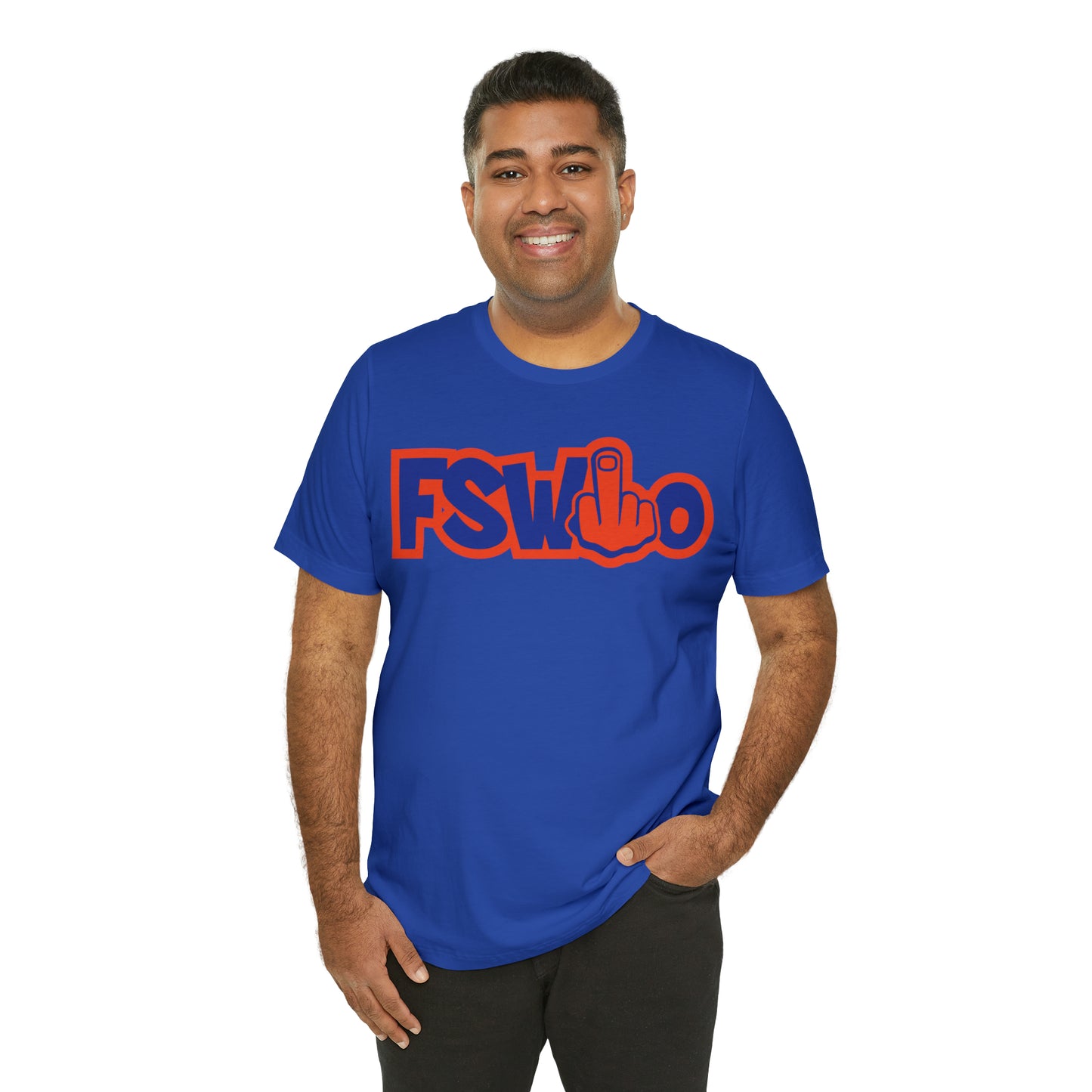 Unisex Jersey Short Sleeve Tee FSWho w/ Orange Finger