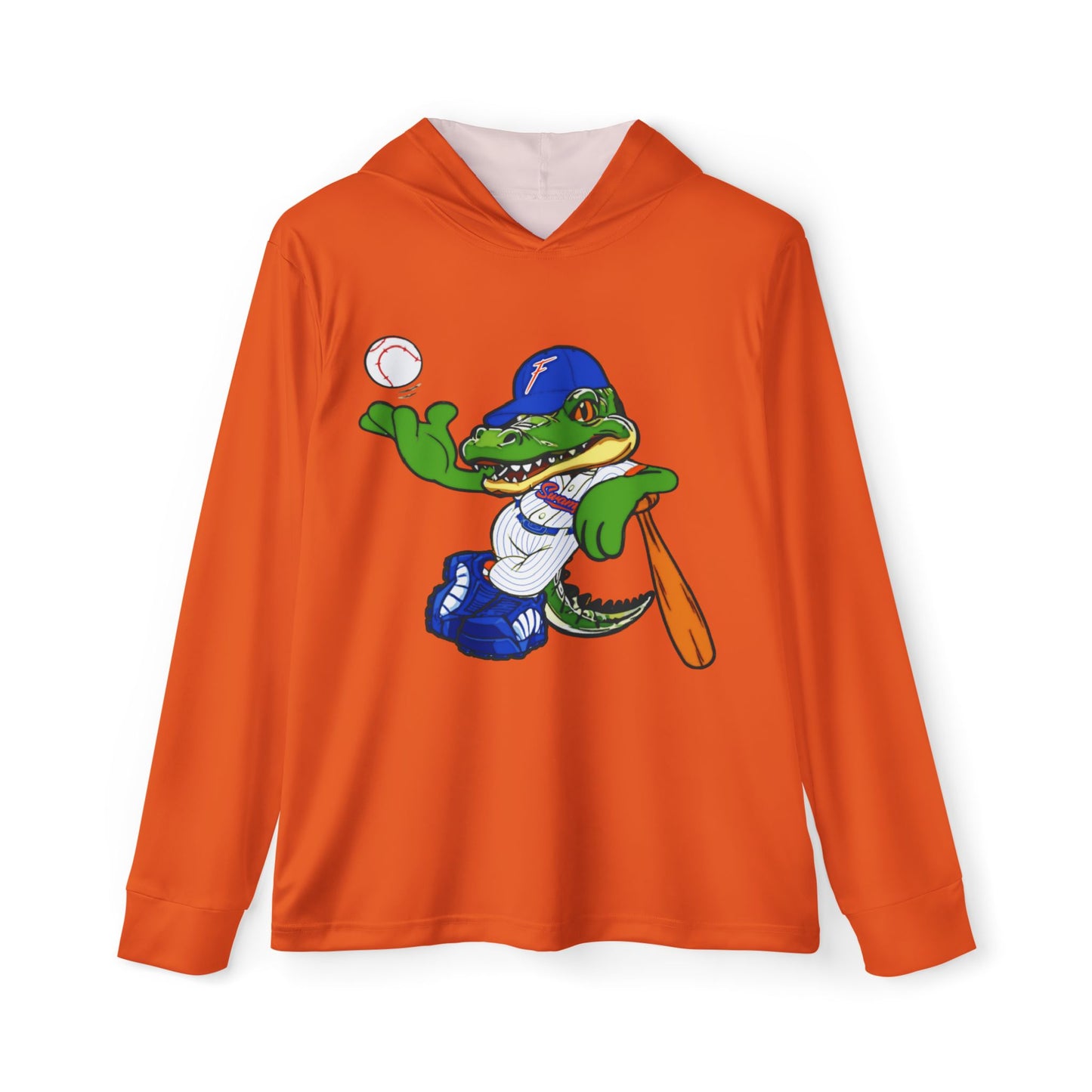 Swamp Baseball (Orange) Men's Sports Warmup Hoodie (AOP)