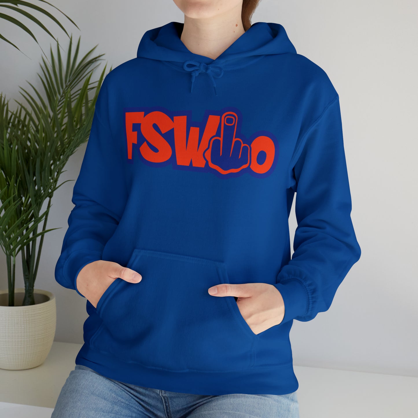 Unisex Heavy Blend™ Hooded Sweatshirt FSWho w/Blue Finger