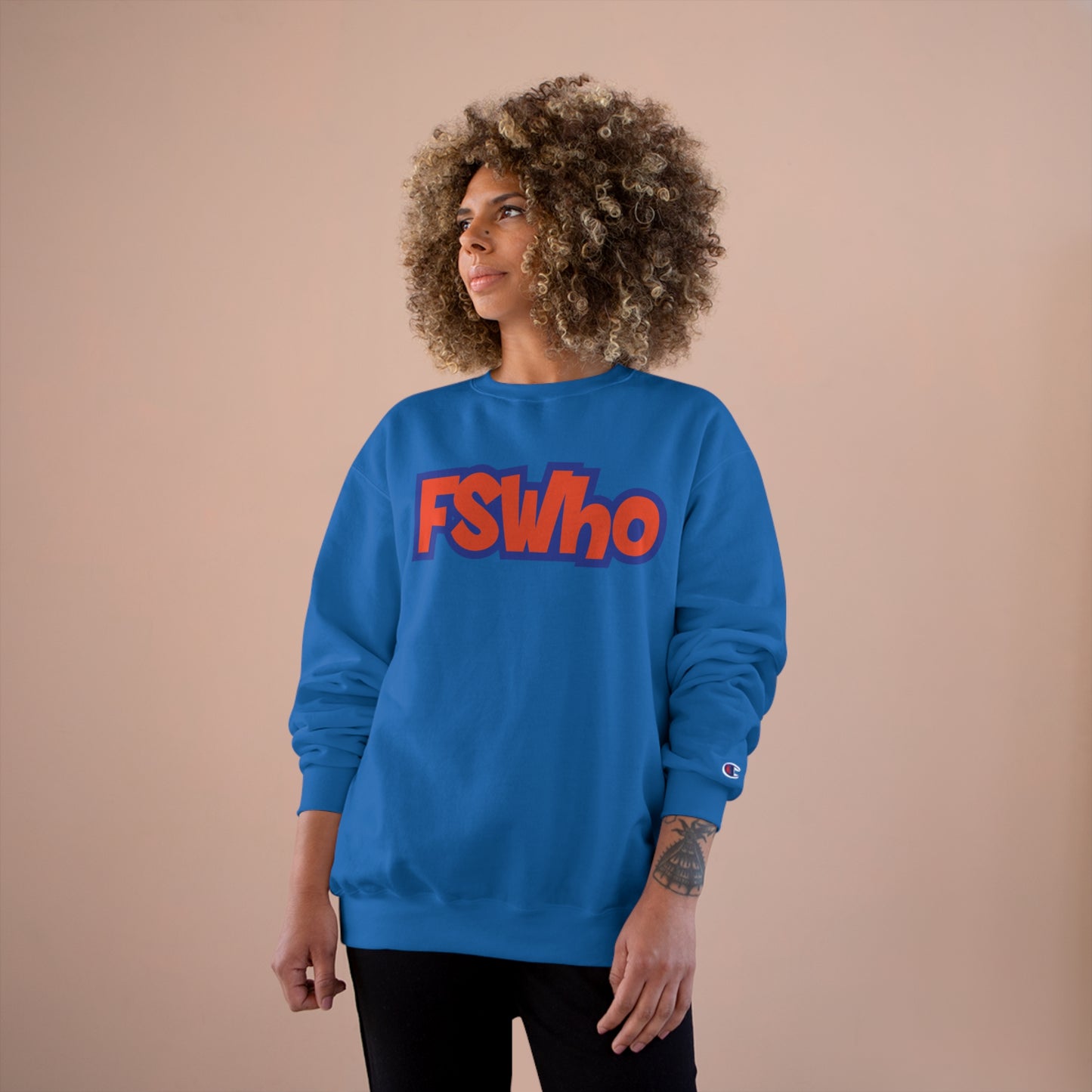 Champion Sweatshirt FSWho Orange Lettering