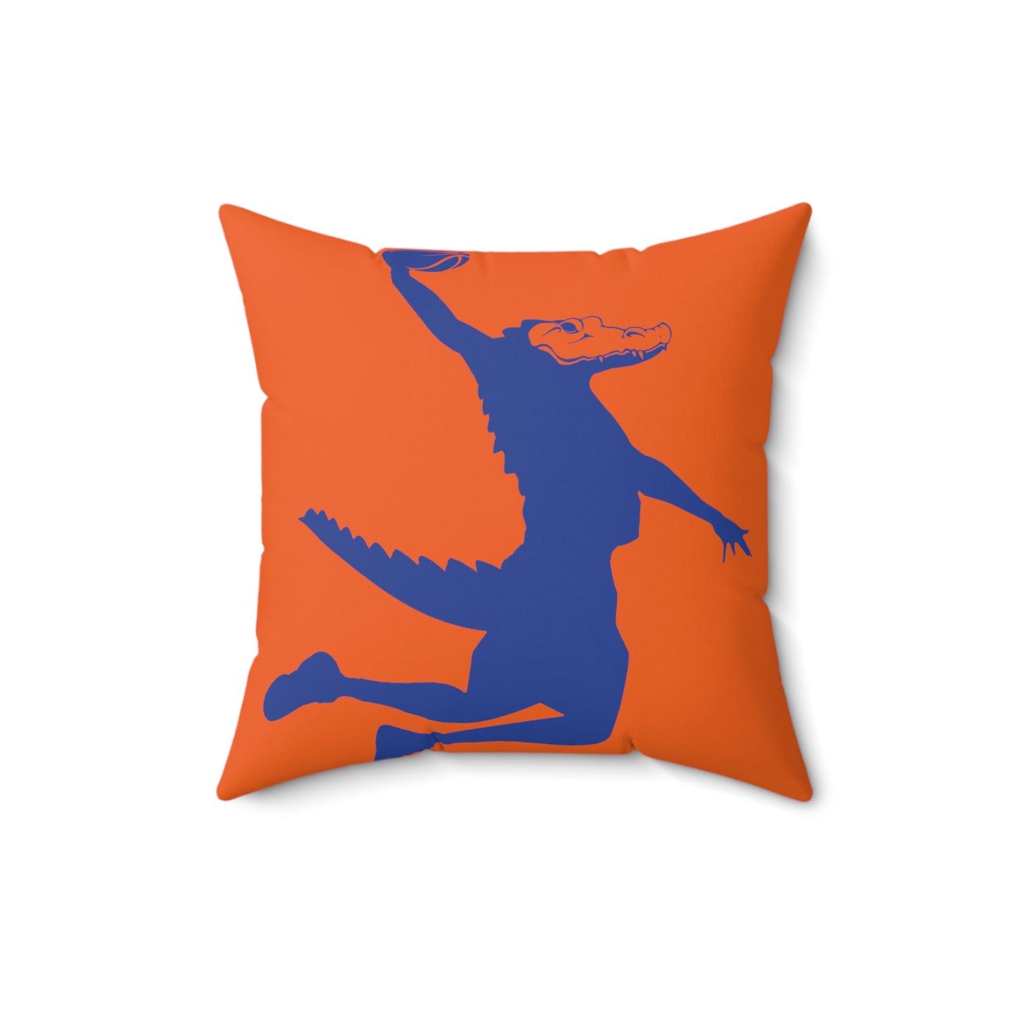 ChompMan Basketball (V5 / Orange) Spun Polyester Square Pillow