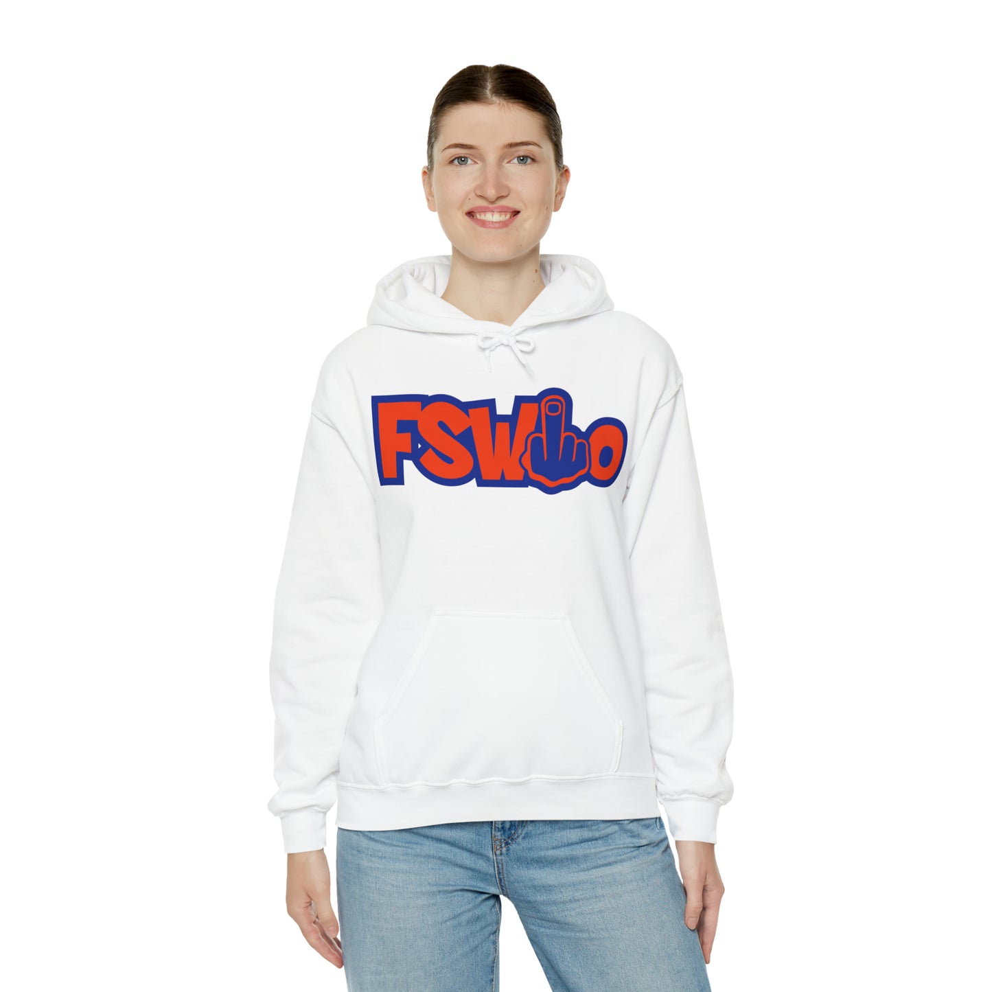 Unisex Heavy Blend™ Hooded Sweatshirt FSWho w/Blue Finger