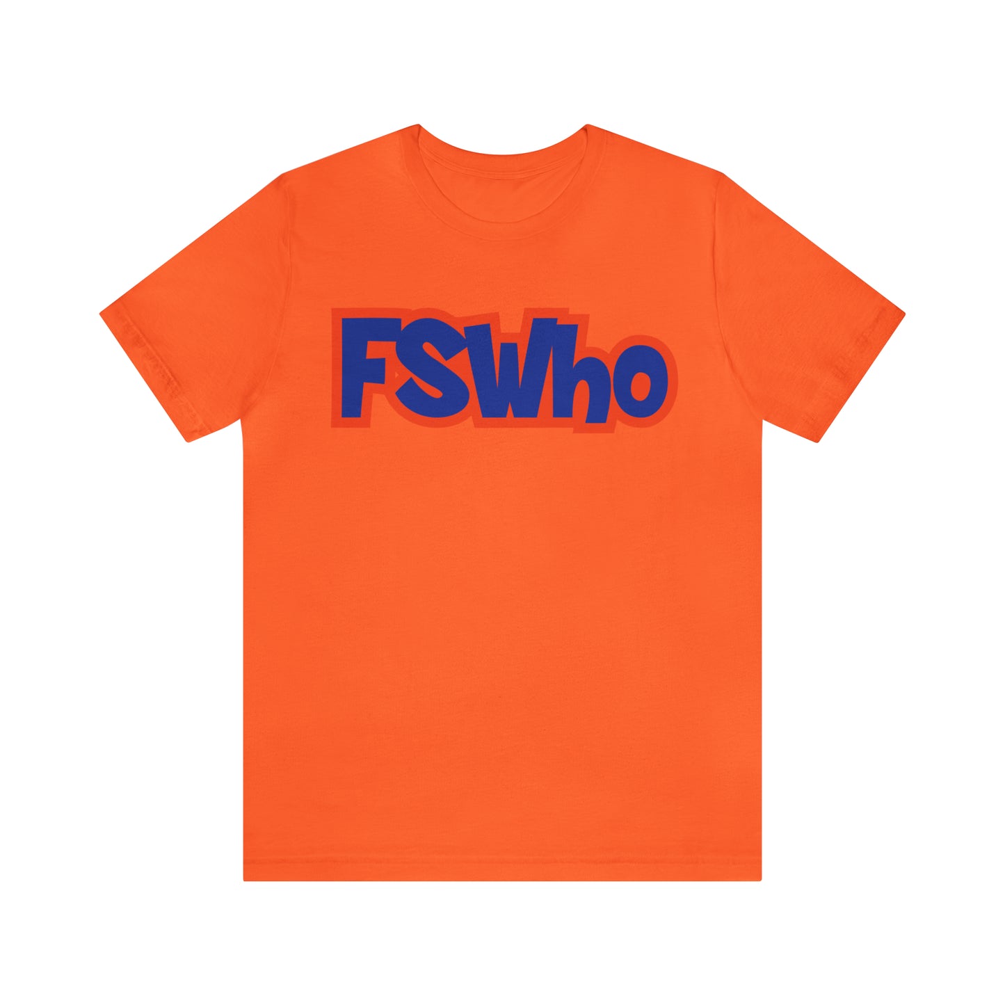 Unisex Jersey Short Sleeve Tee FSWho Blue Lettering