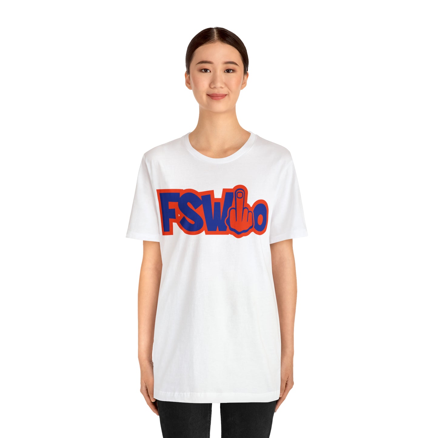 Unisex Jersey Short Sleeve Tee FSWho w/ Orange Finger