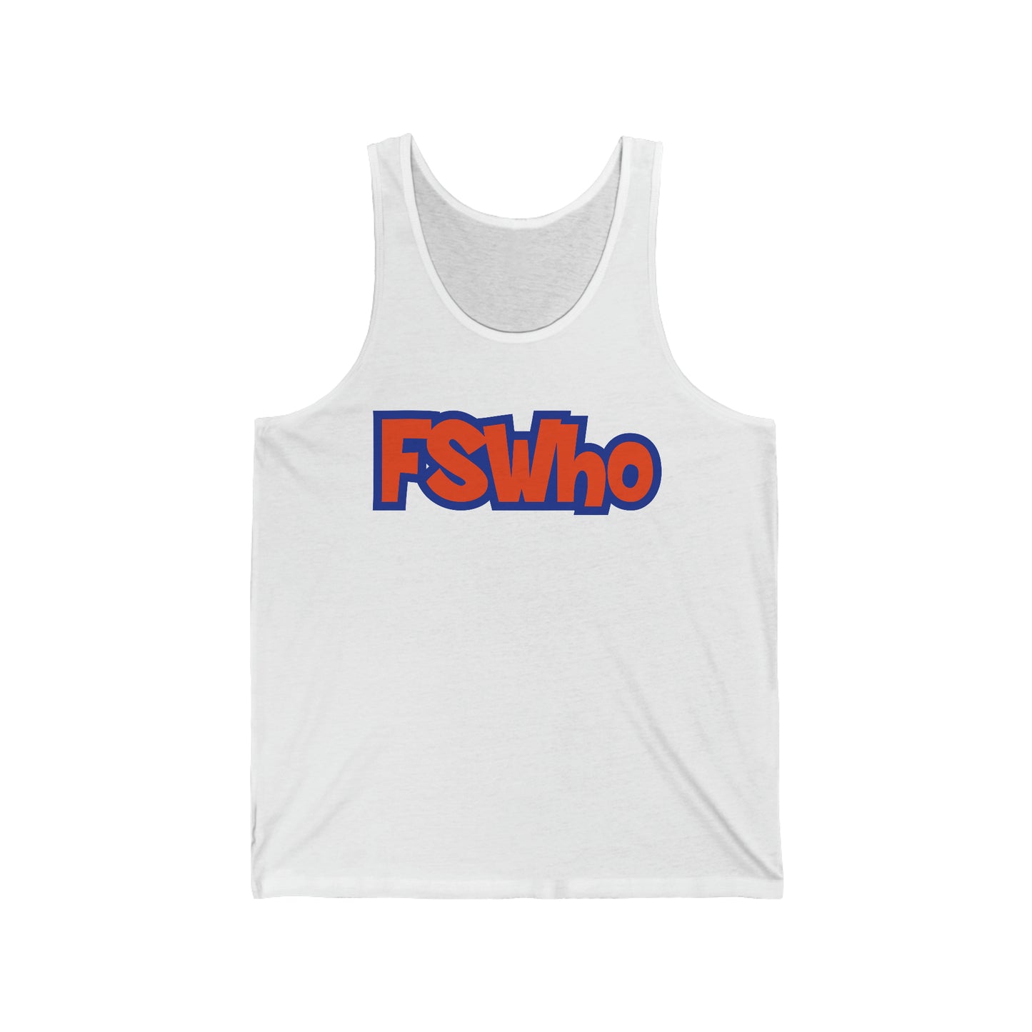 Unisex Jersey Tank FSWho Orange Lettering