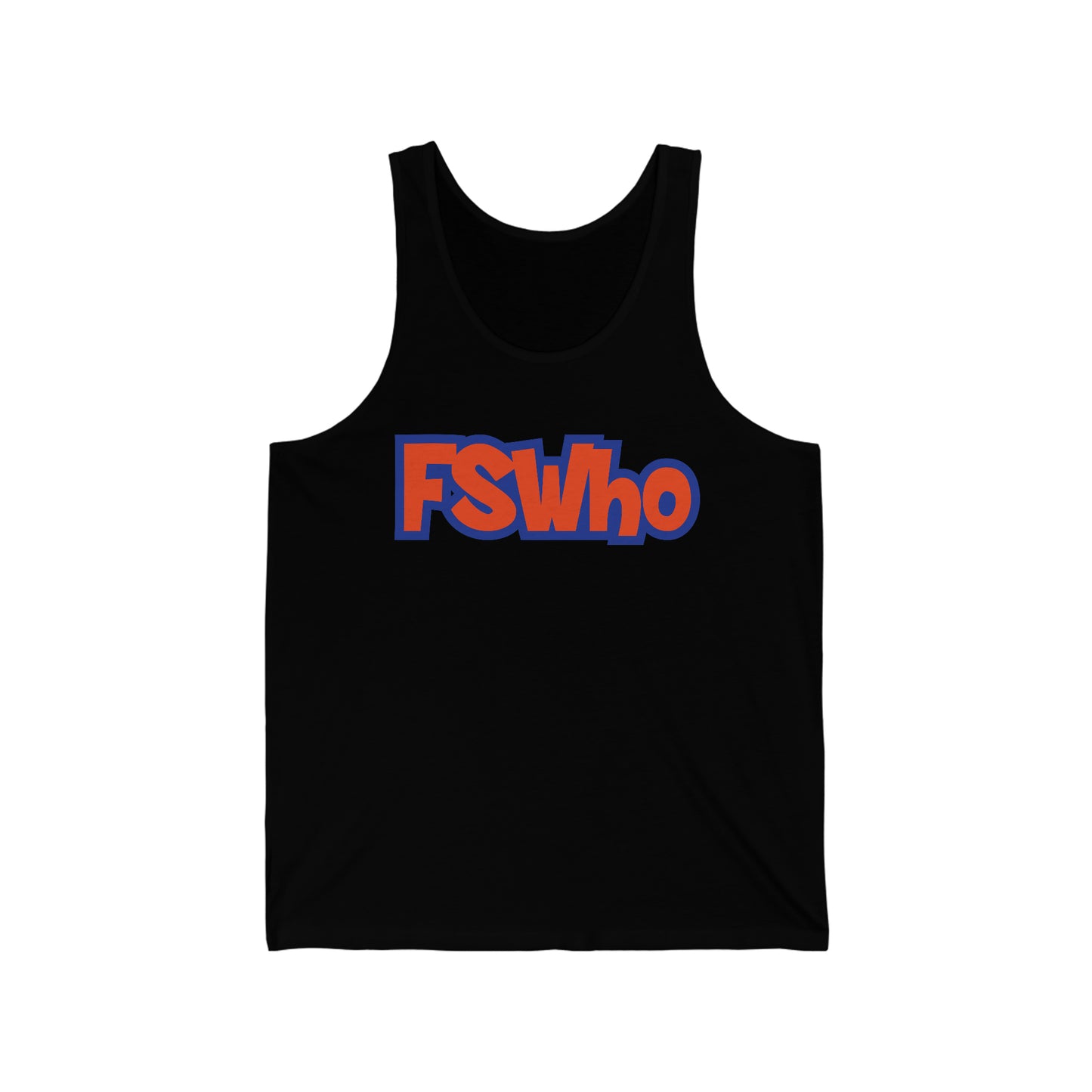 Unisex Jersey Tank FSWho Orange Lettering