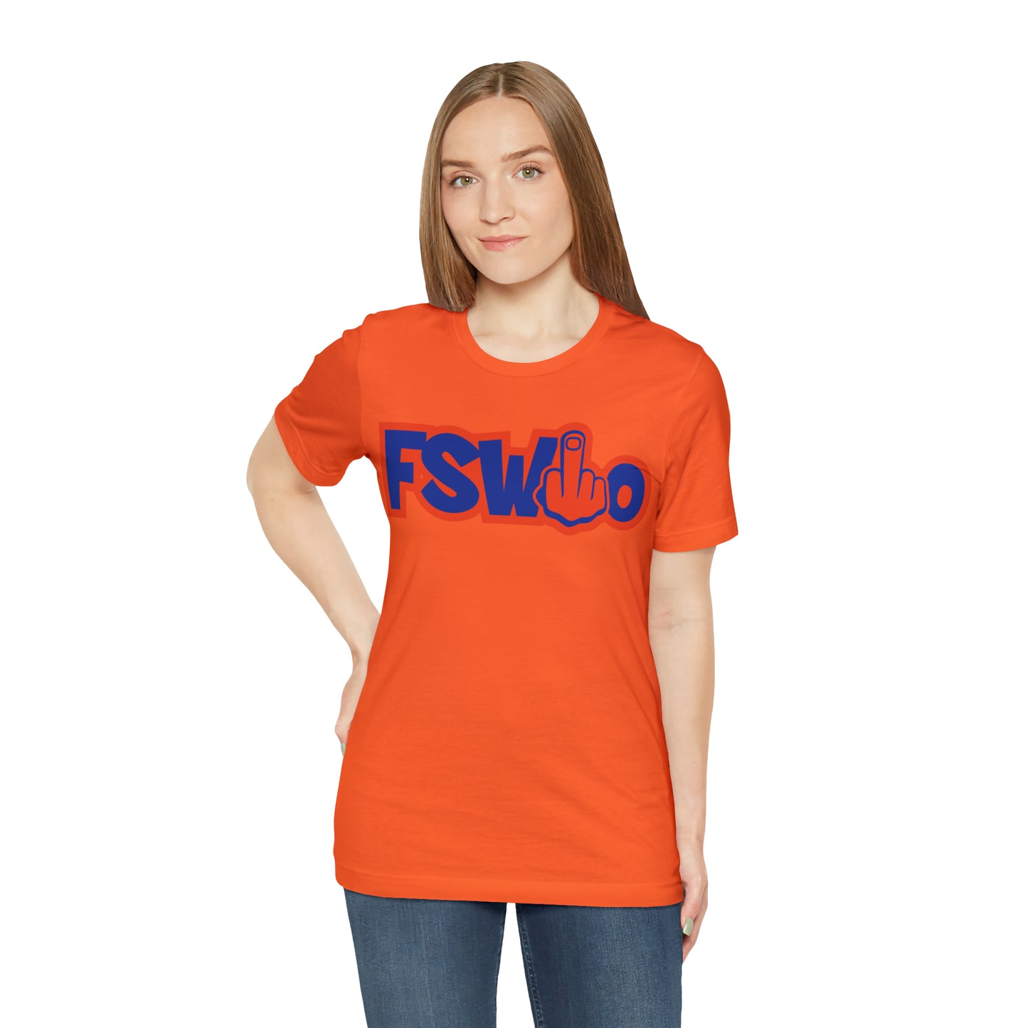 Unisex Jersey Short Sleeve Tee FSWho w/ Orange Finger