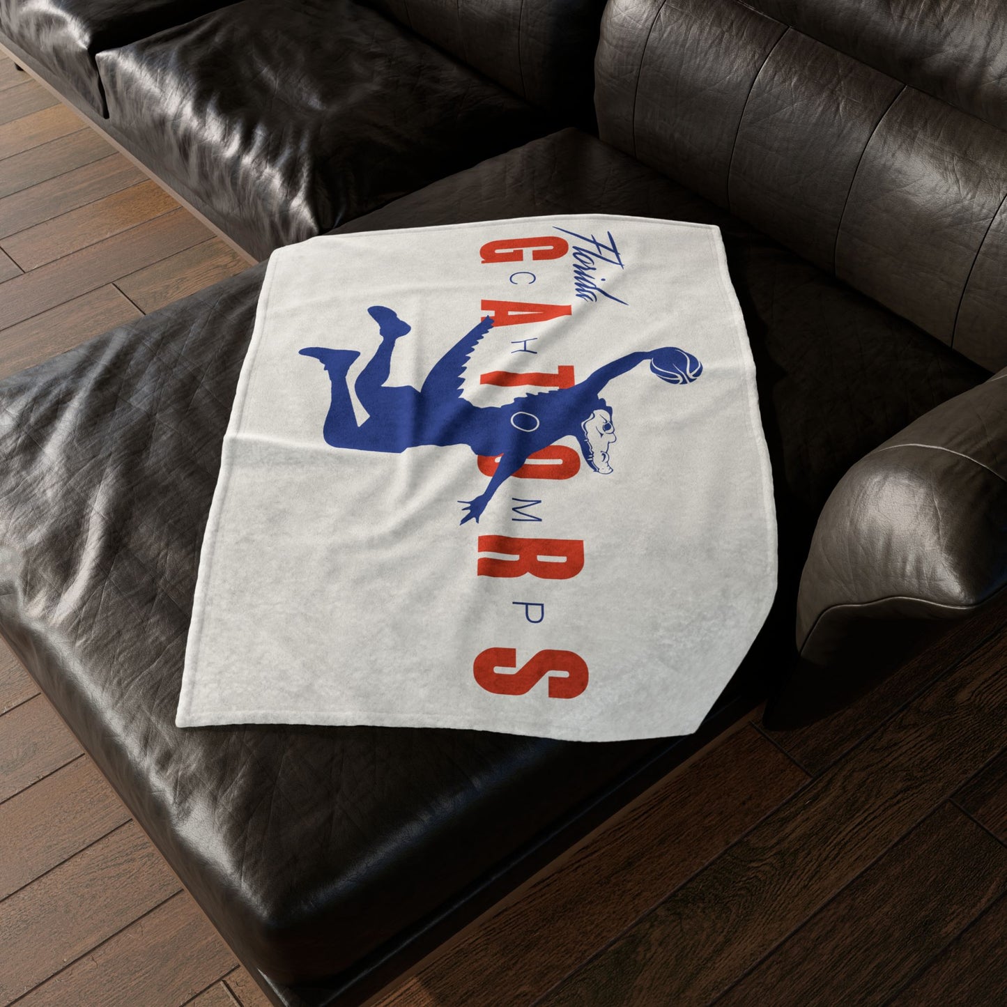 ChompMan Basketball (V1 / White) Soft Polyester Blanket ChompMan_V1