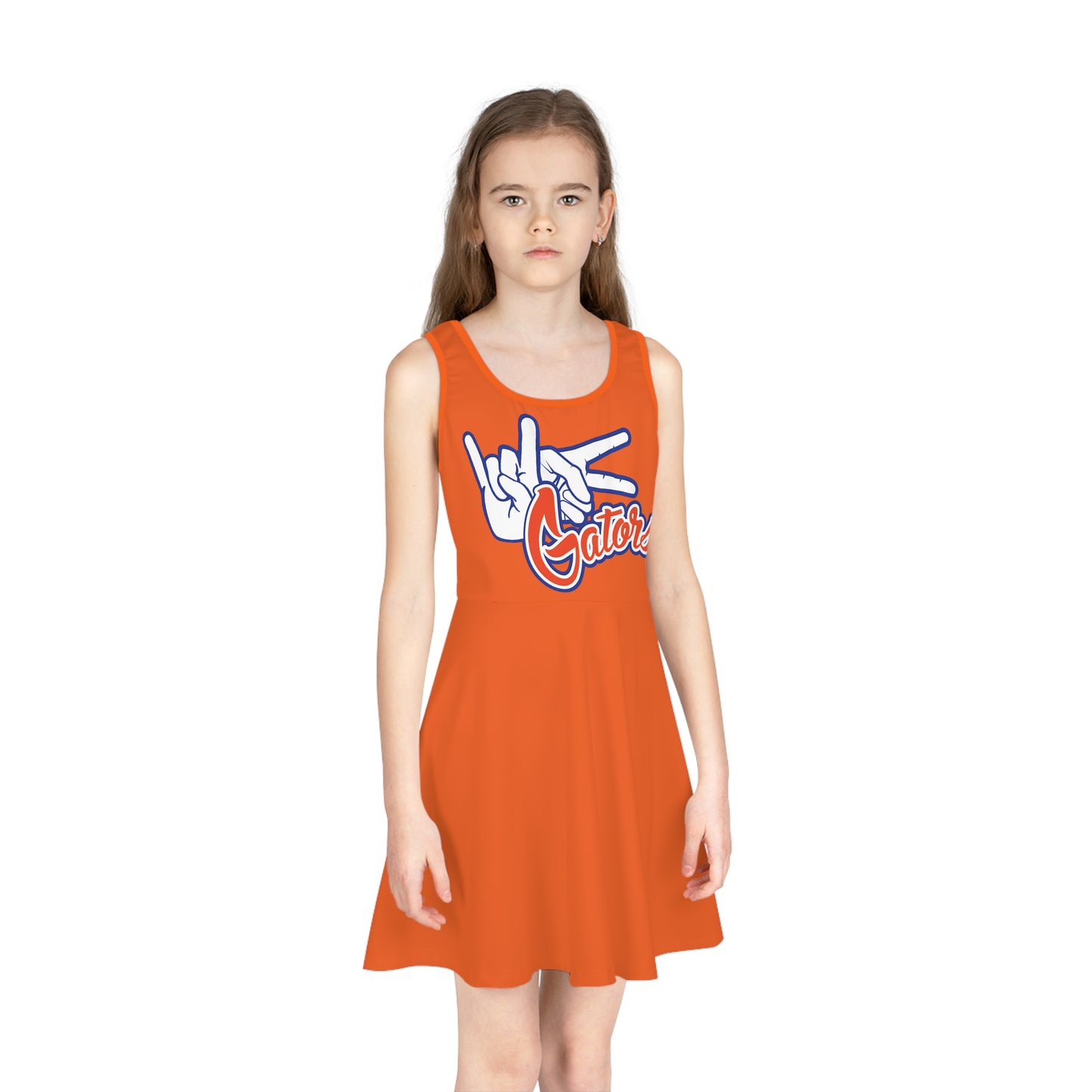UF Gators (V3) Girls' Sleeveless Sundress (AOP)