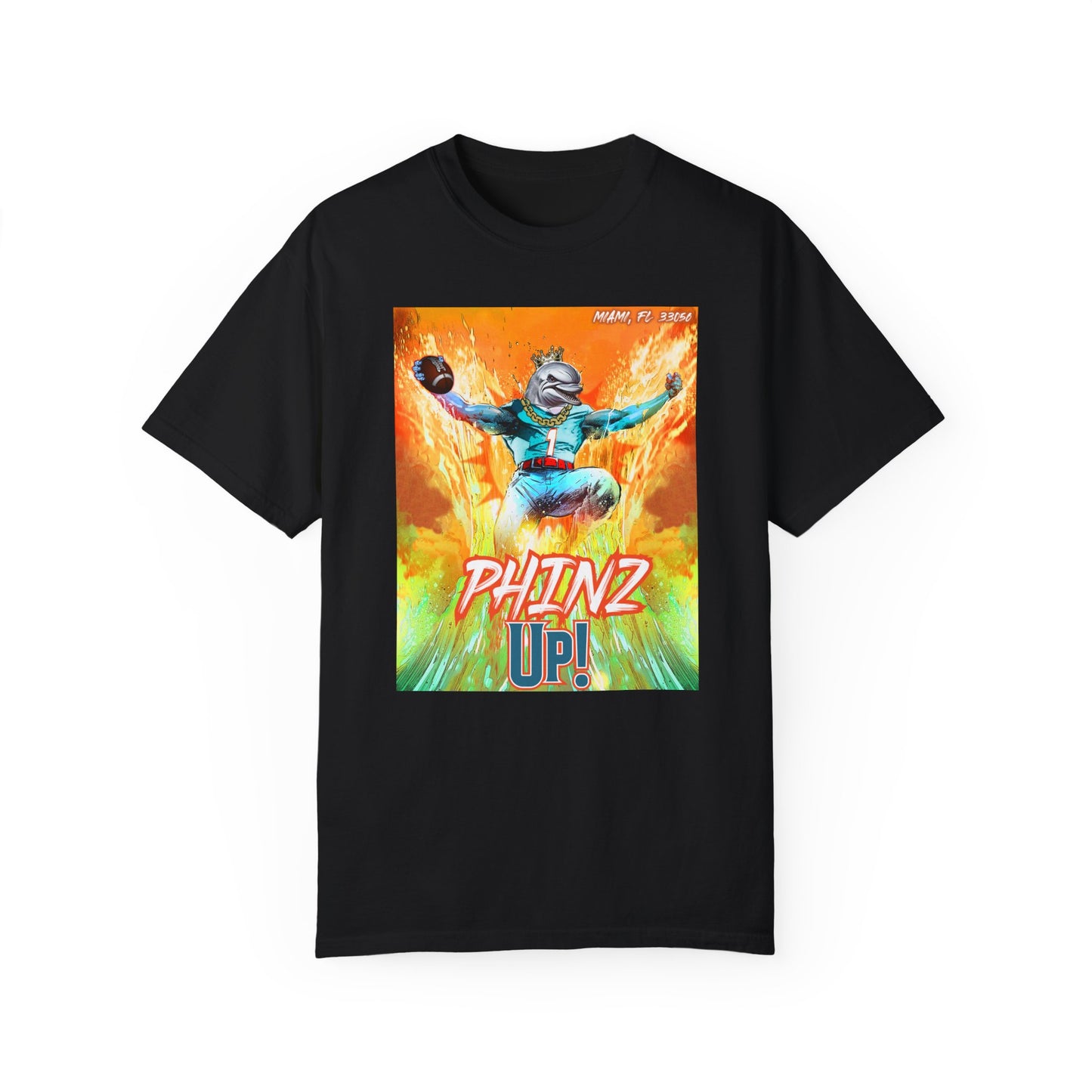 Phins Up (V1) Unisex Garment-Dyed T-shirt