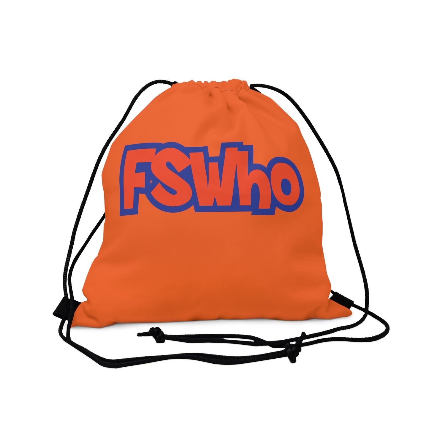 Outdoor Drawstring Bag FSWho Orange Lettering (Orange)