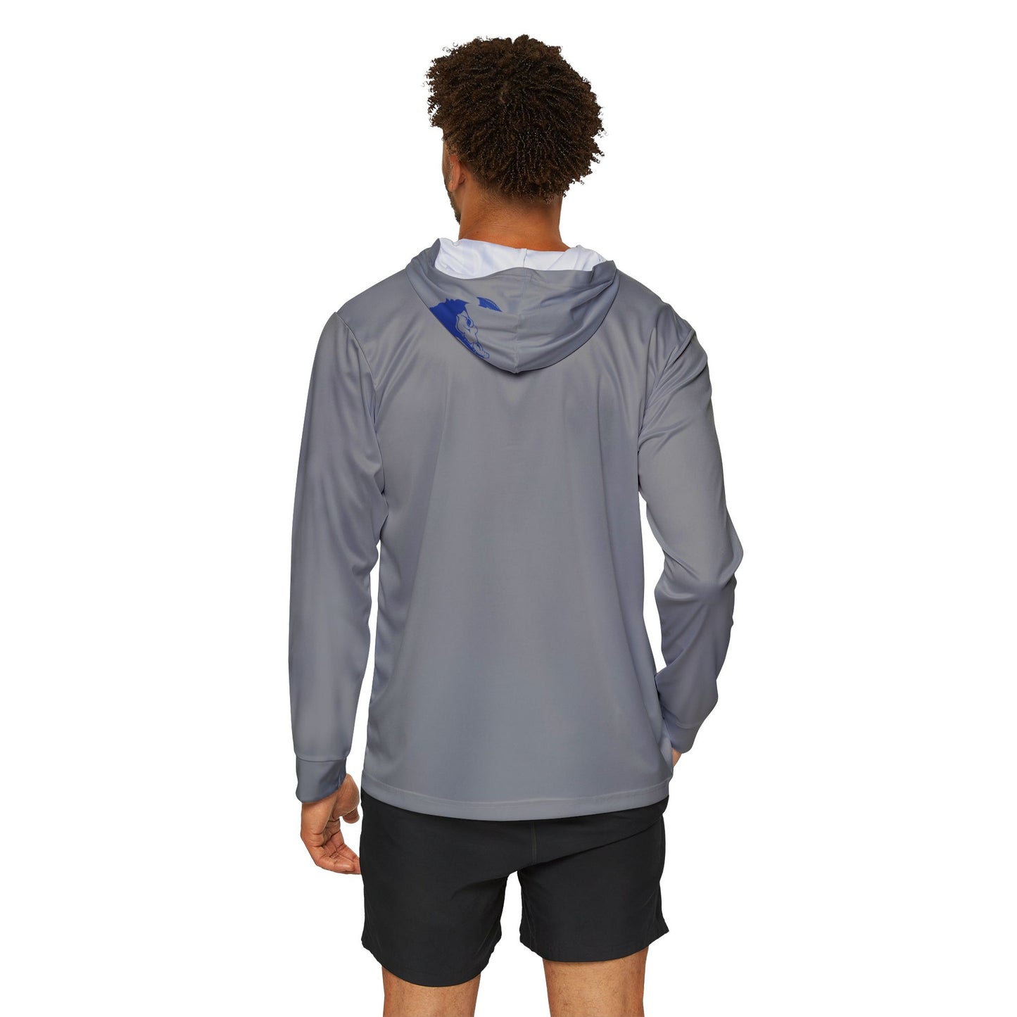 ChompMan Basketball (V1 / Grey) Men's Sports Warmup Hoodie (AOP)