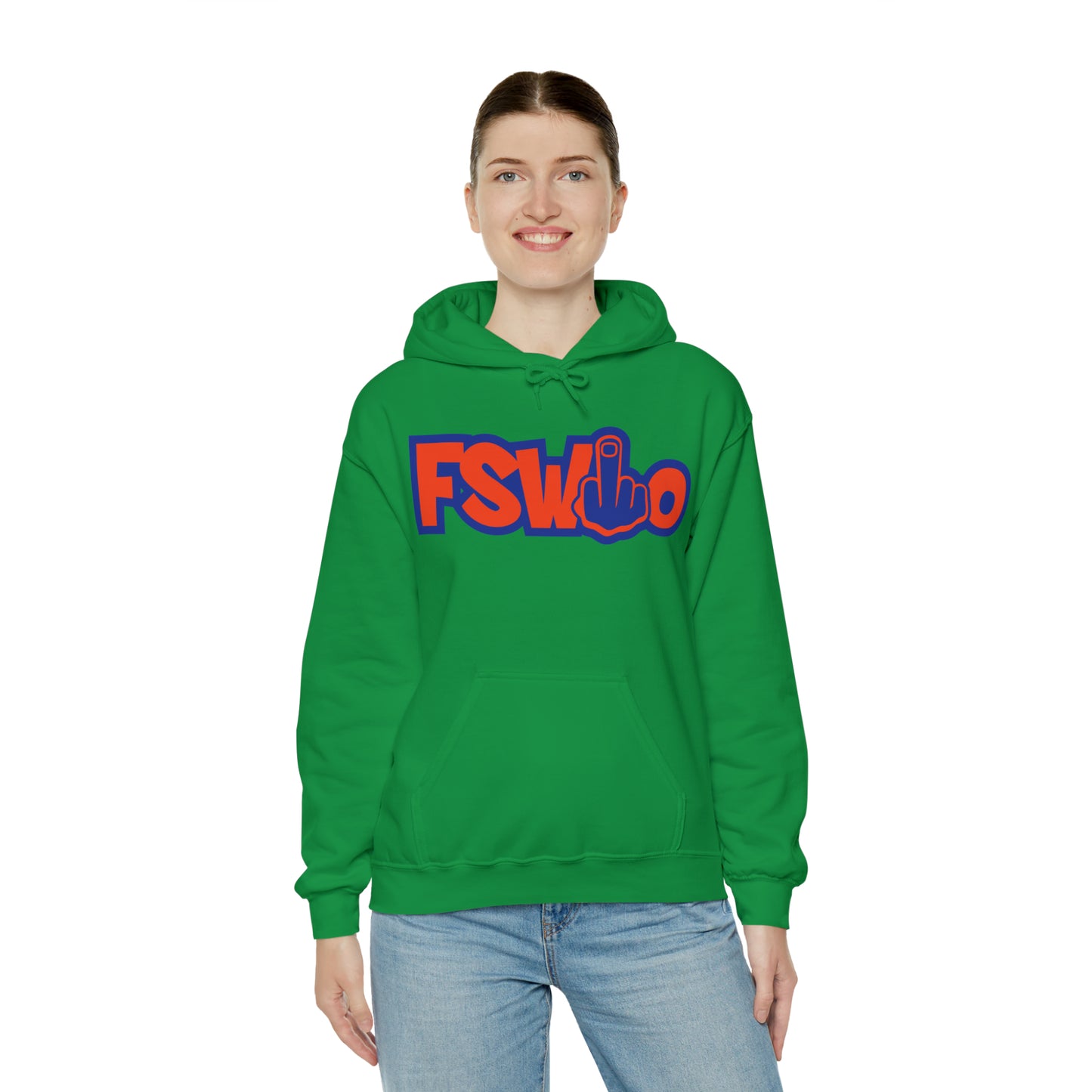 Unisex Heavy Blend™ Hooded Sweatshirt FSWho w/Blue Finger