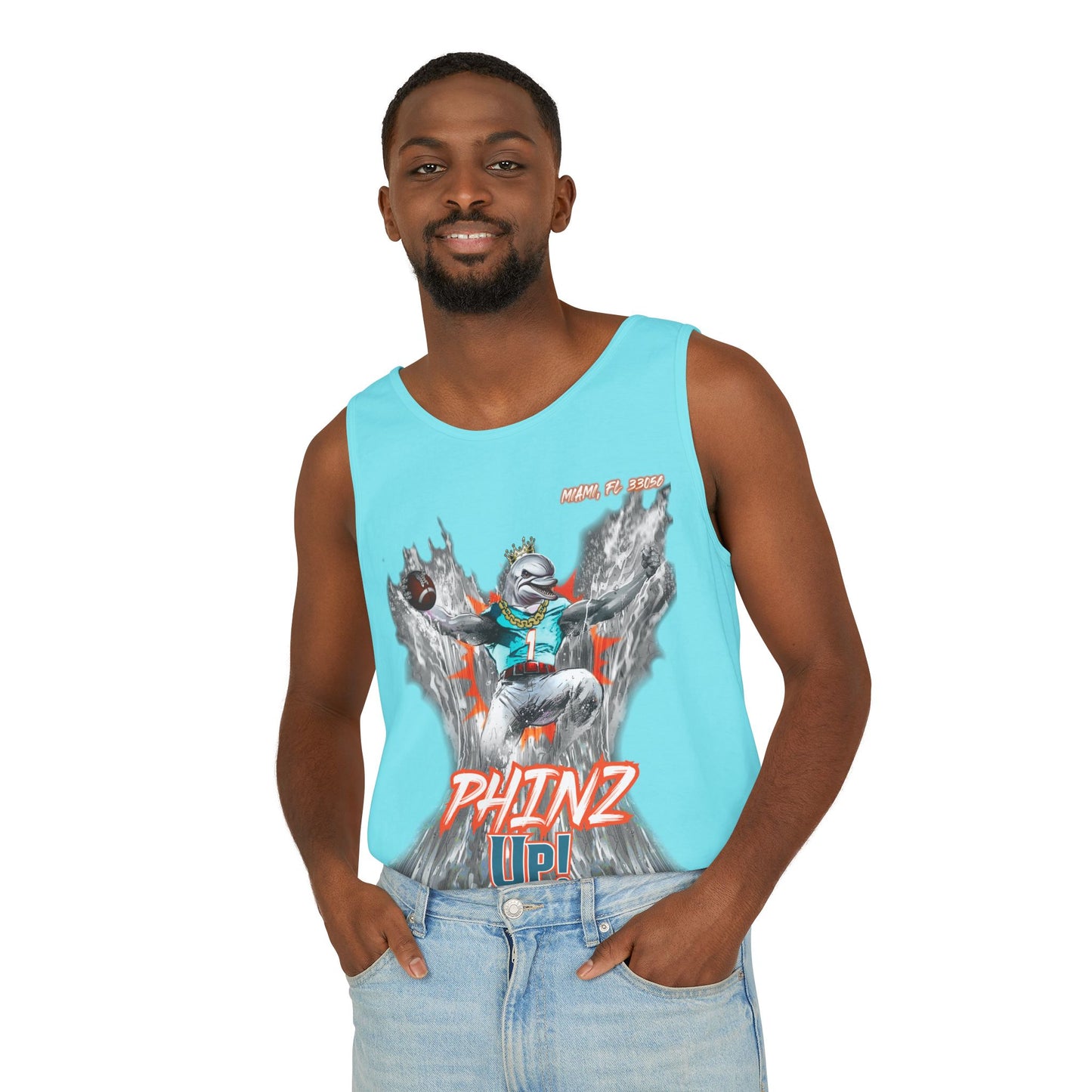 Phinz Up (V3) Unisex Garment-Dyed Tank Top