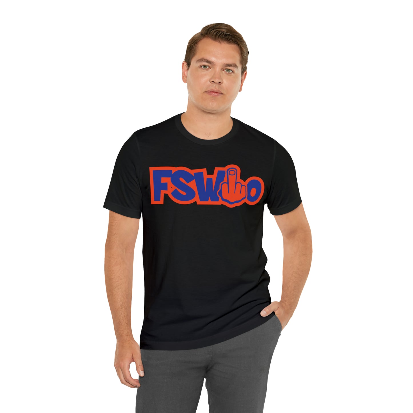 Unisex Jersey Short Sleeve Tee FSWho w/ Orange Finger