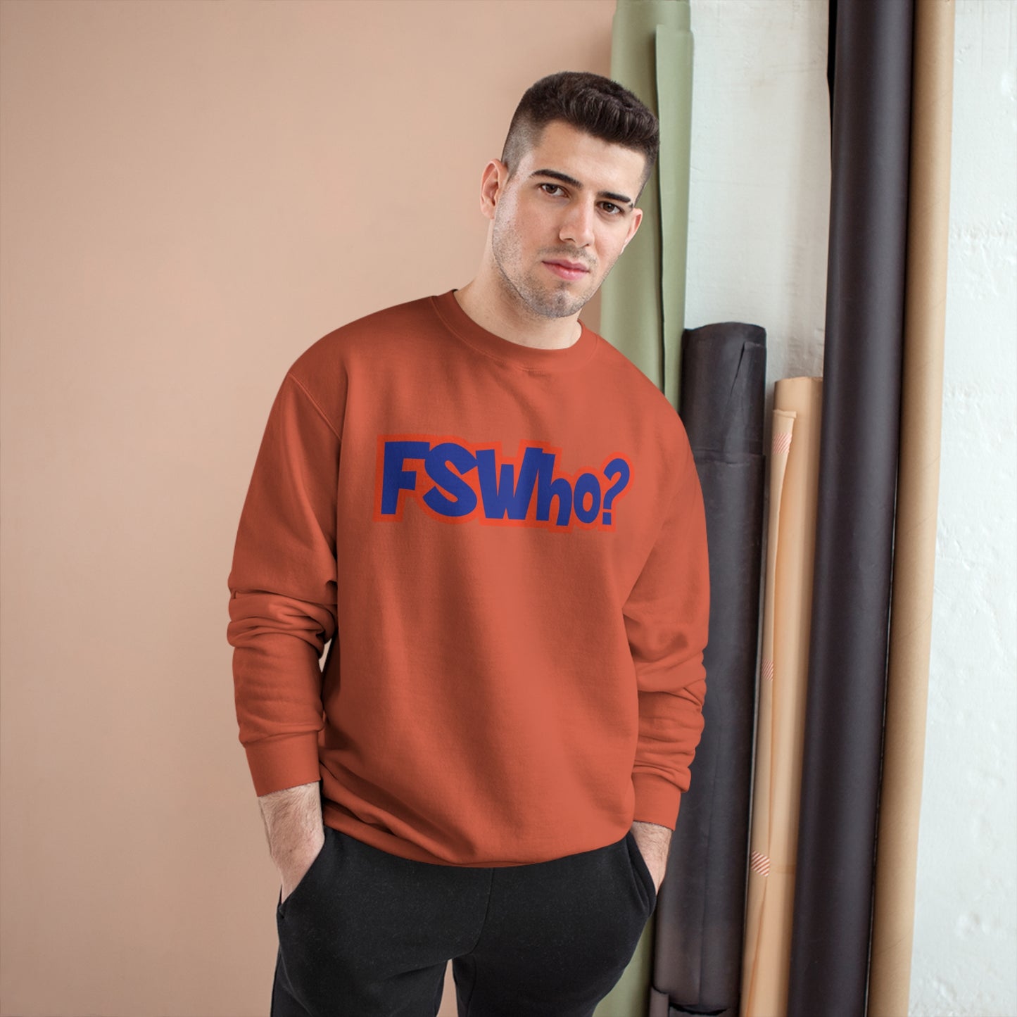 Champion Sweatshirt FSWho w/? Blue Lettering