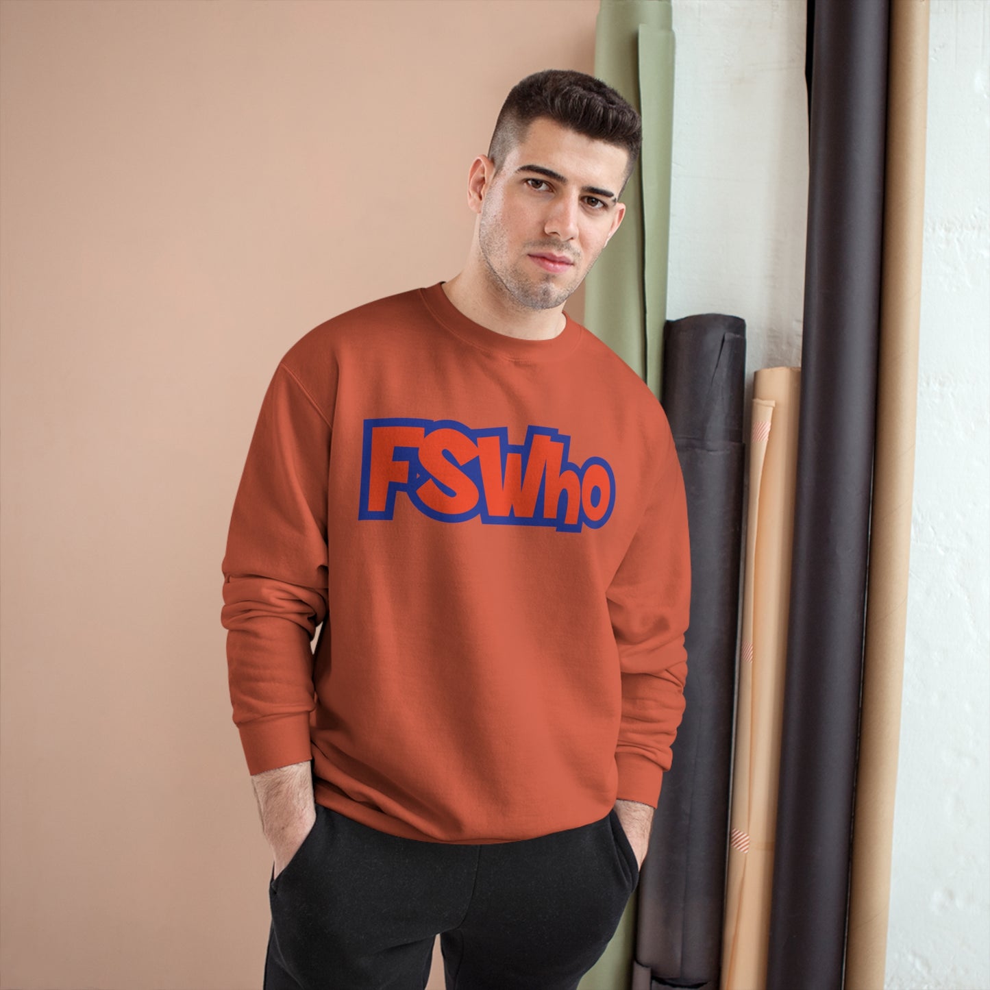 Champion Sweatshirt FSWho Orange Lettering