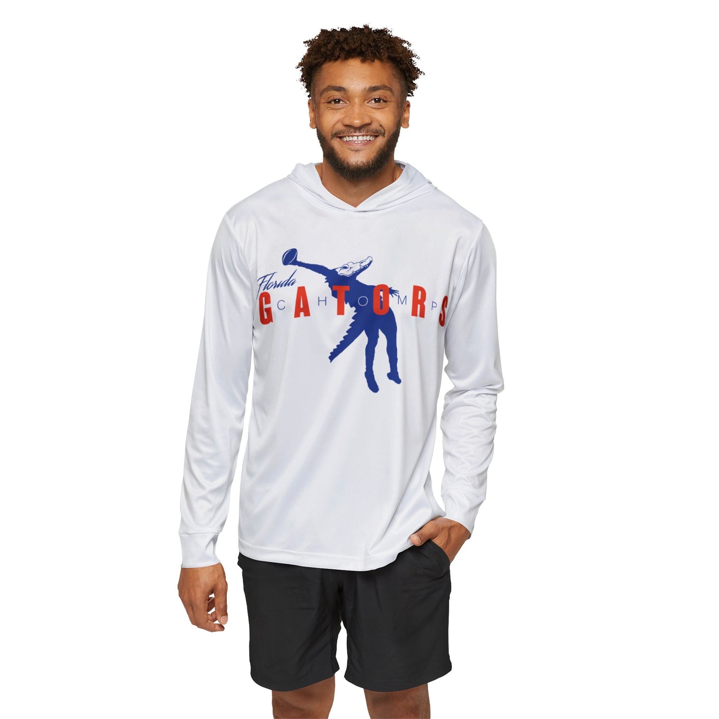 ChompMan Football (V1 / White) Men's Sports Warmup Hoodie (AOP)