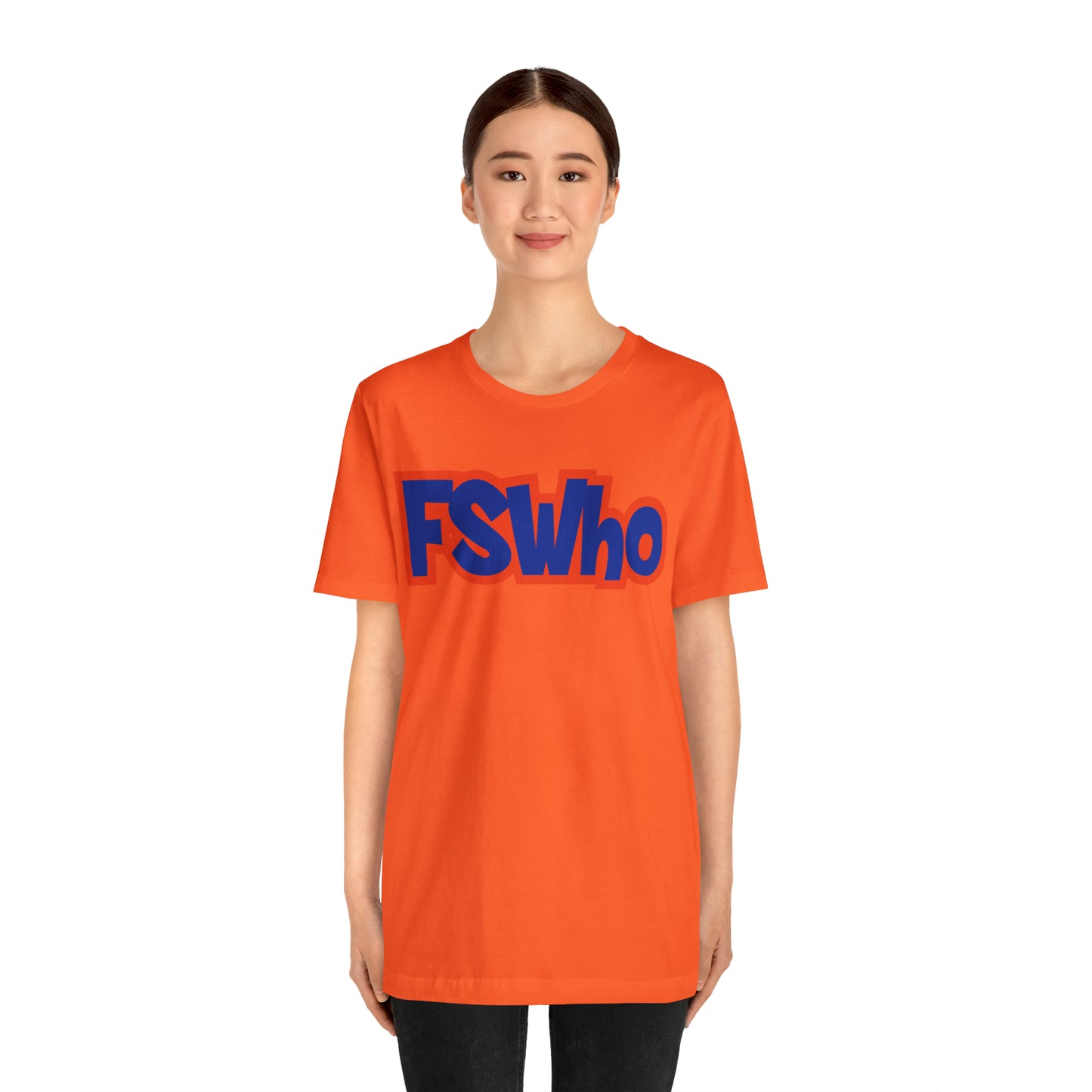 Unisex Jersey Short Sleeve Tee FSWho Blue Lettering