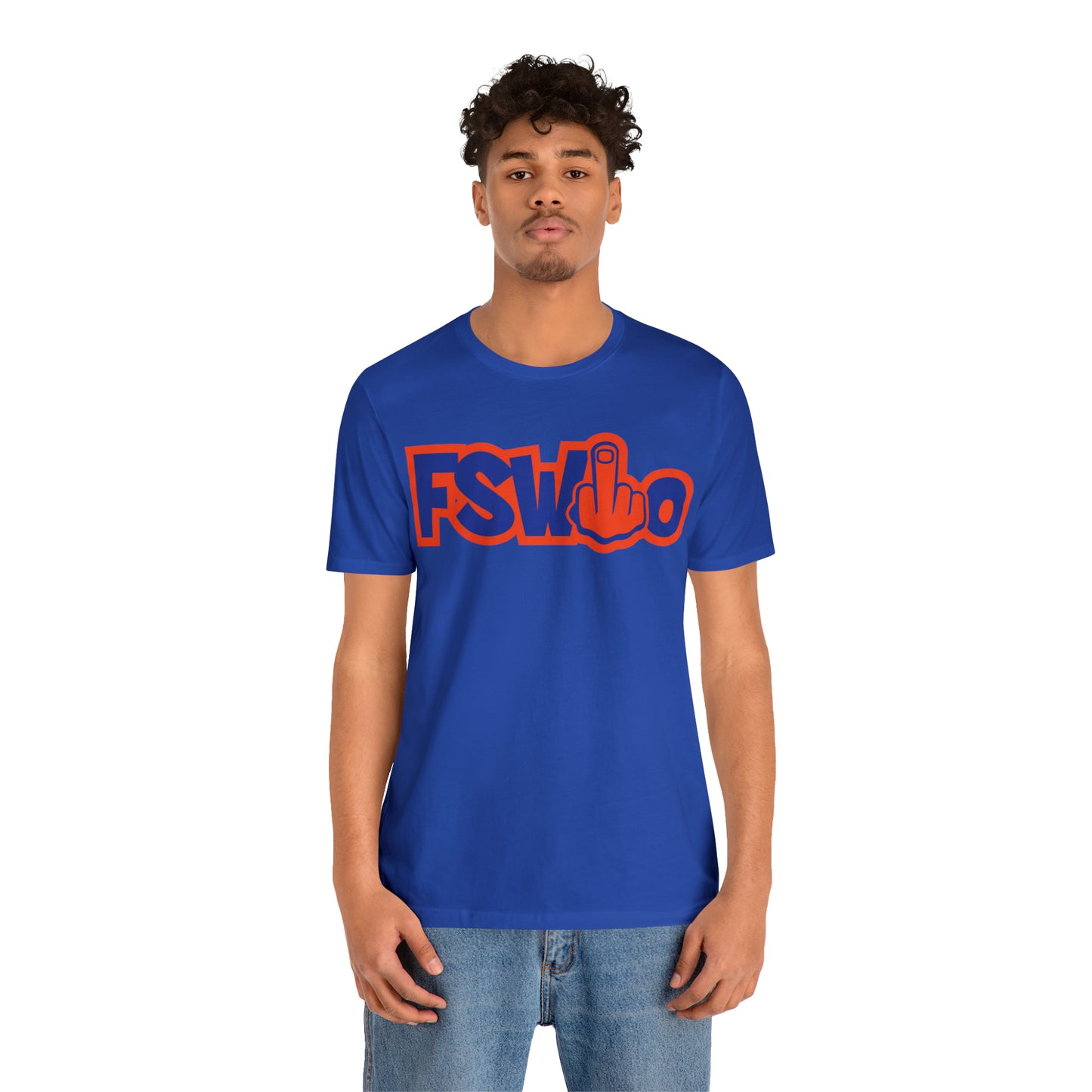 Unisex Jersey Short Sleeve Tee FSWho w/ Orange Finger