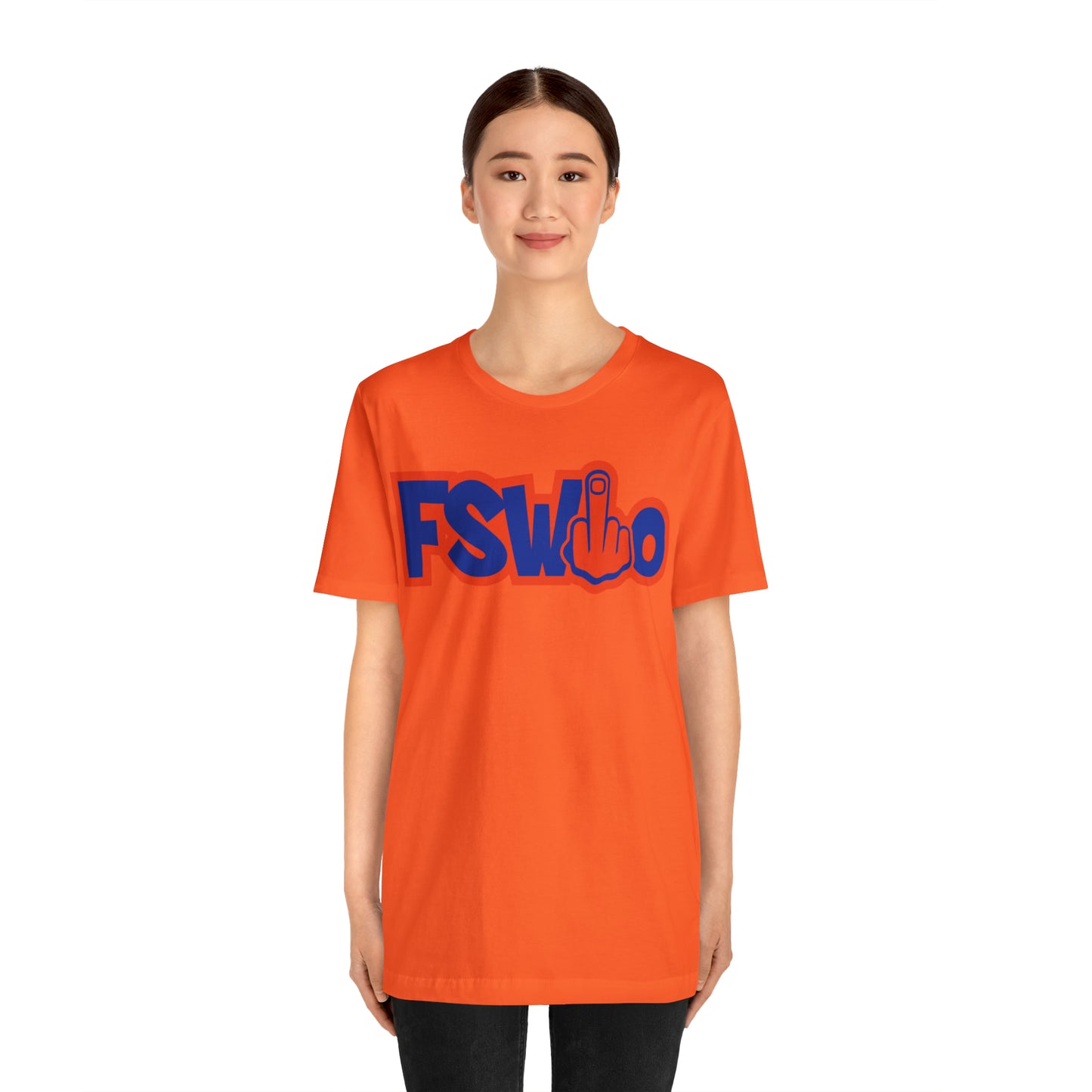 Unisex Jersey Short Sleeve Tee FSWho w/ Orange Finger