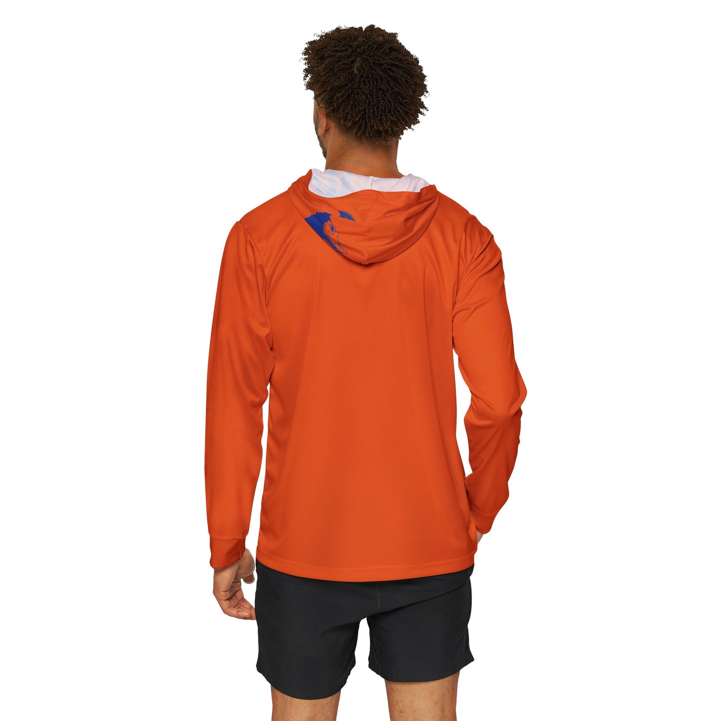 ChompMan Football (V5 / Orange) Men's Sports Warmup Hoodie (AOP)
