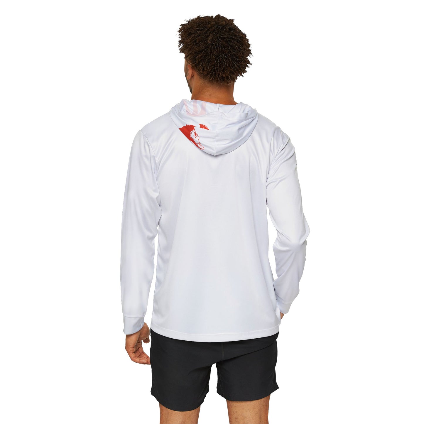ChompMan Football (V2 / White) Men's Sports Warmup Hoodie (AOP)