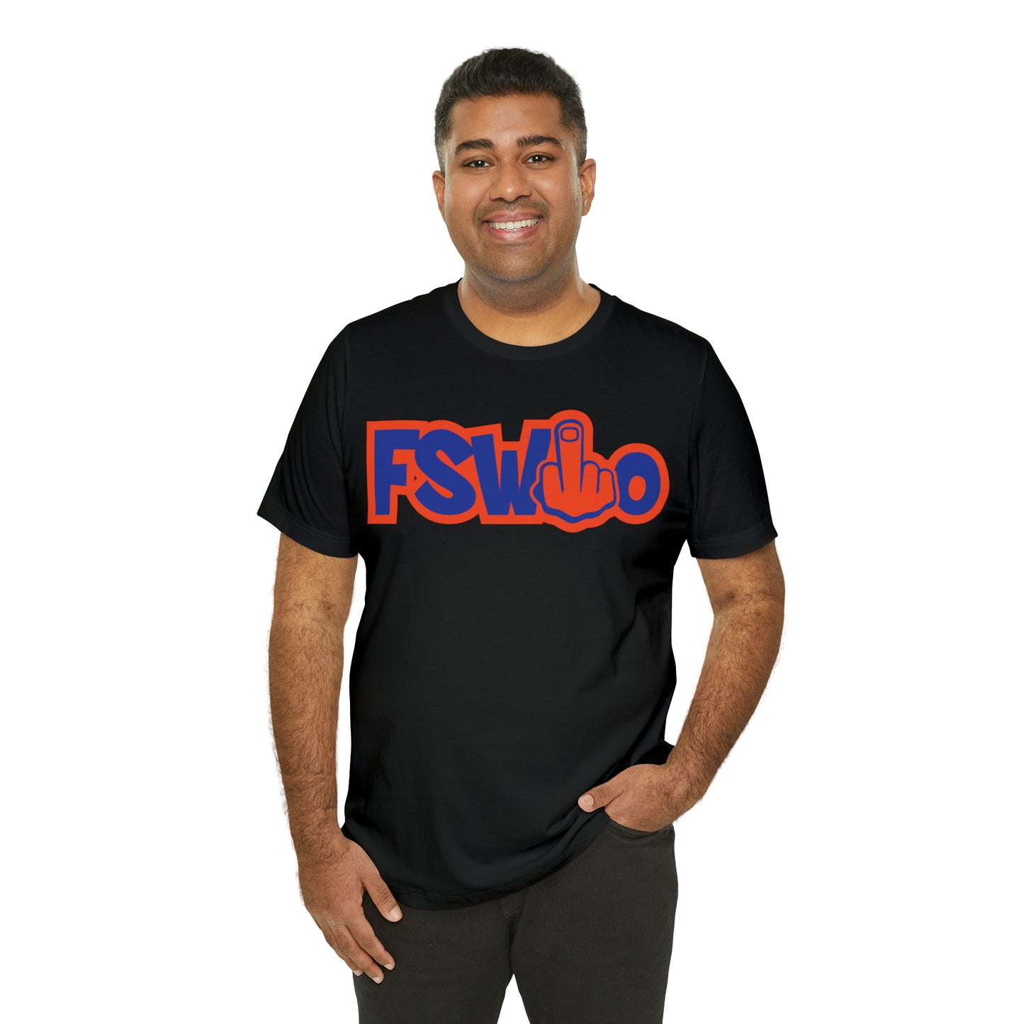Unisex Jersey Short Sleeve Tee FSWho w/ Orange Finger