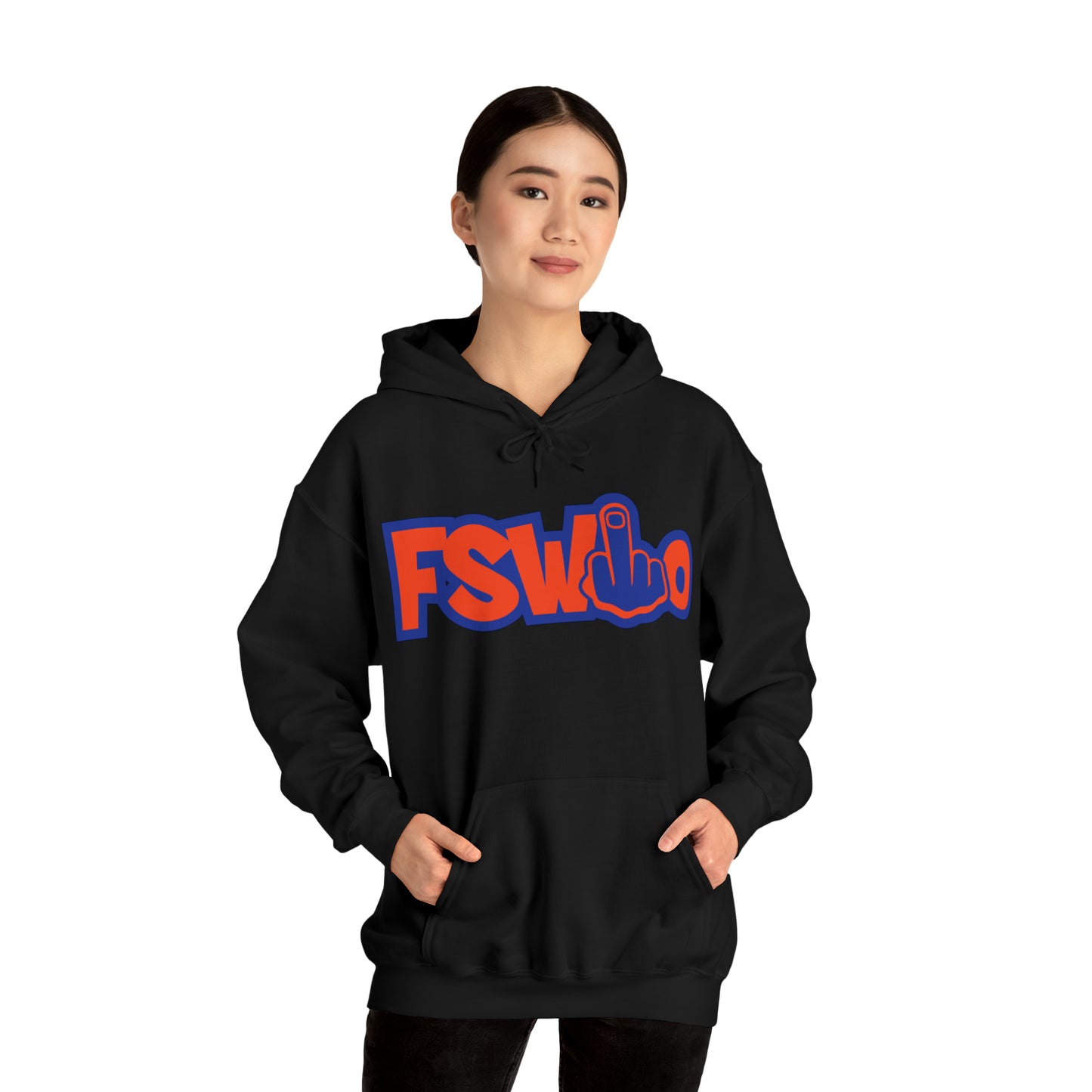 Unisex Heavy Blend™ Hooded Sweatshirt FSWho w/Blue Finger