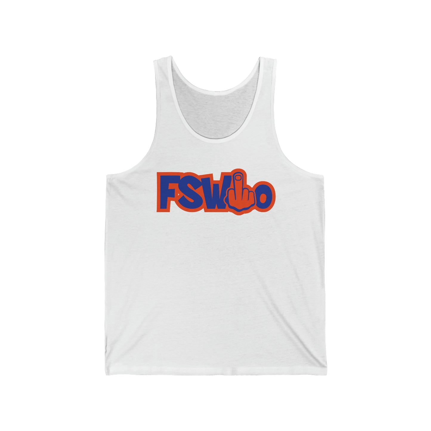 Unisex Jersey Tank FSWho w/ Orange Finger