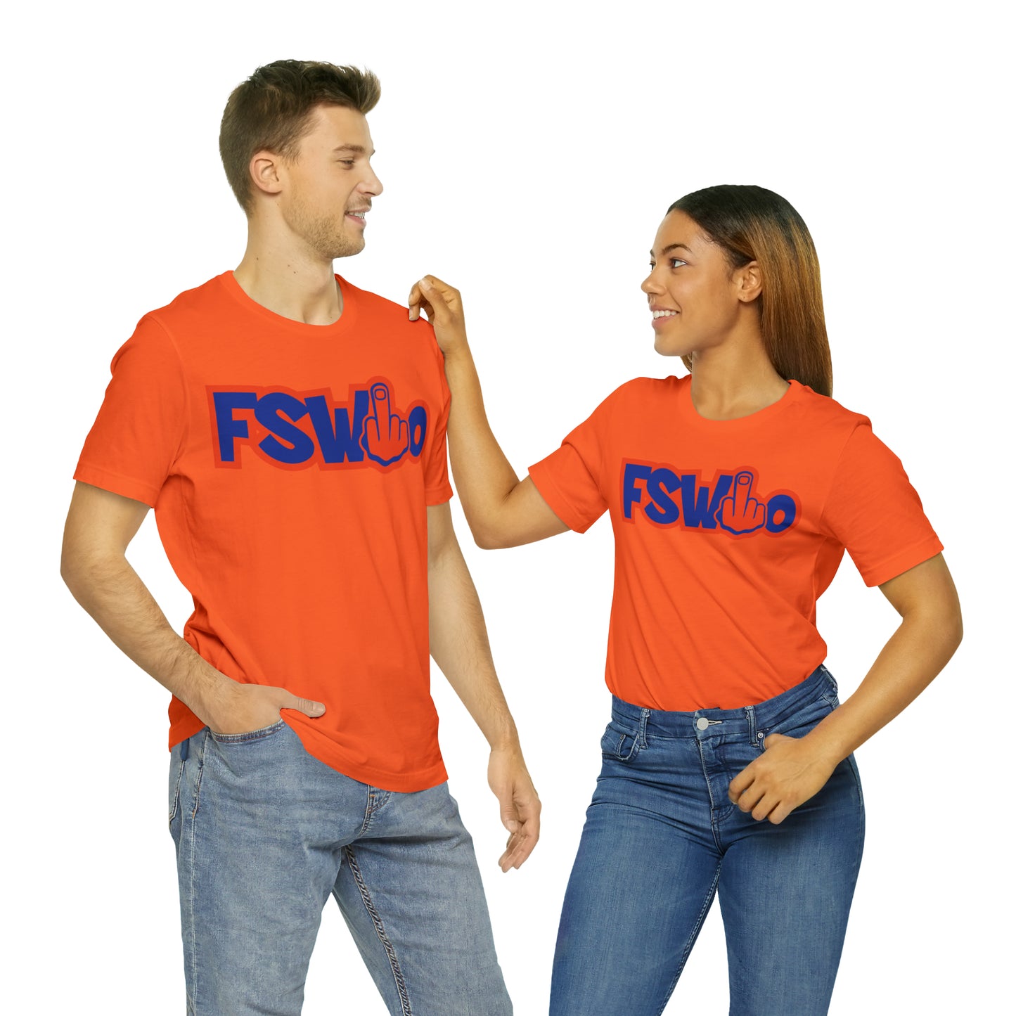 Unisex Jersey Short Sleeve Tee FSWho w/ Orange Finger