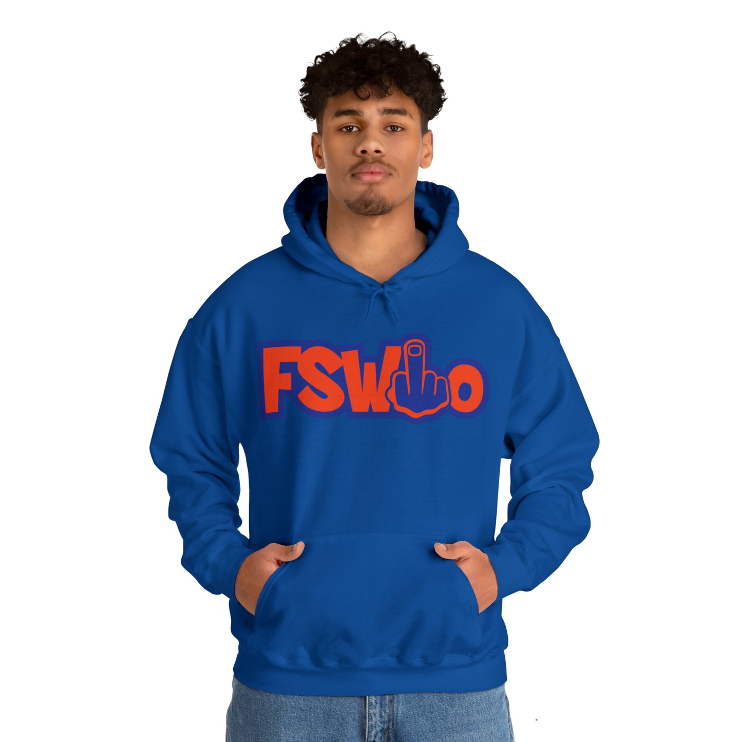 Unisex Heavy Blend™ Hooded Sweatshirt FSWho w/Blue Finger