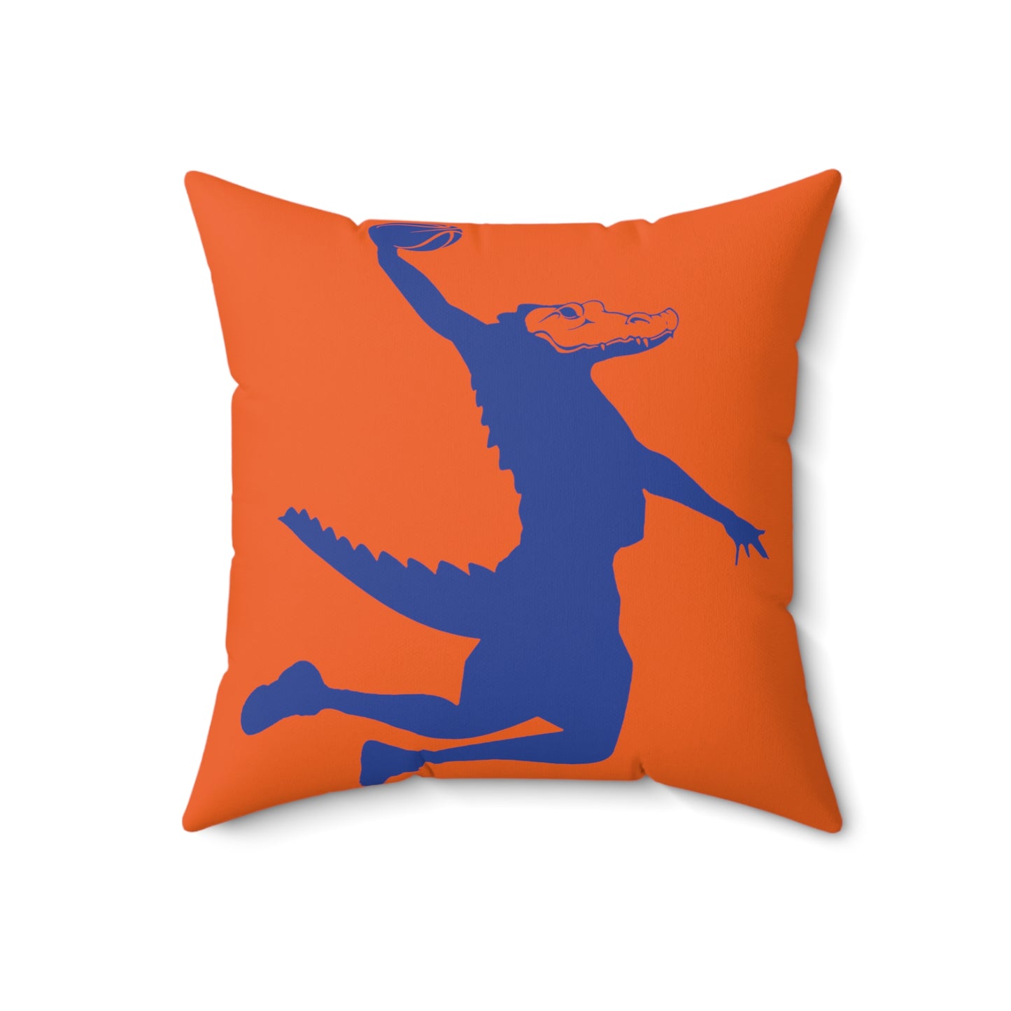 ChompMan Basketball (V5 / Orange) Spun Polyester Square Pillow