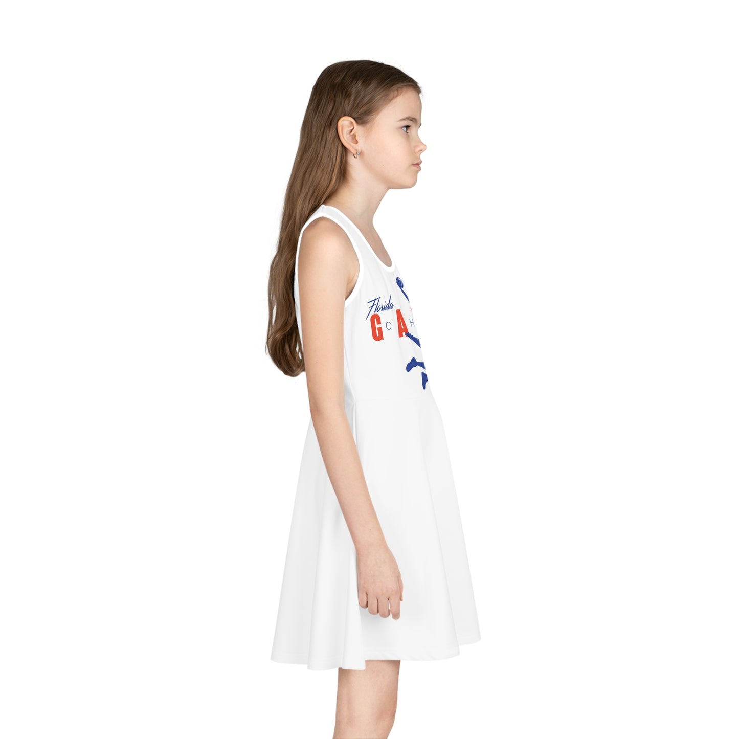 ChompMan Basketball (V1) Girls' Sleeveless Sundress (AOP)