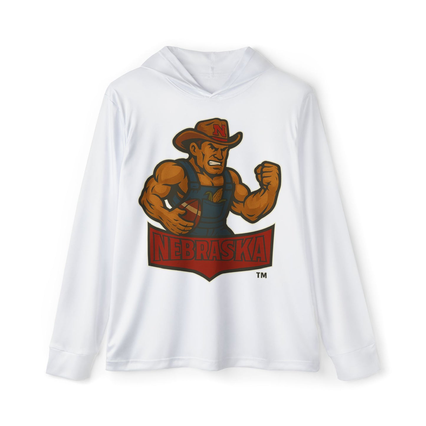Nebraska Cornhuskers Herbie (White) Sports Warmup Hoodie, Athletic Hoodie, Team Spirit Wear, Gym Sweatshirt, Casual Sportswear, Game Day Apparel