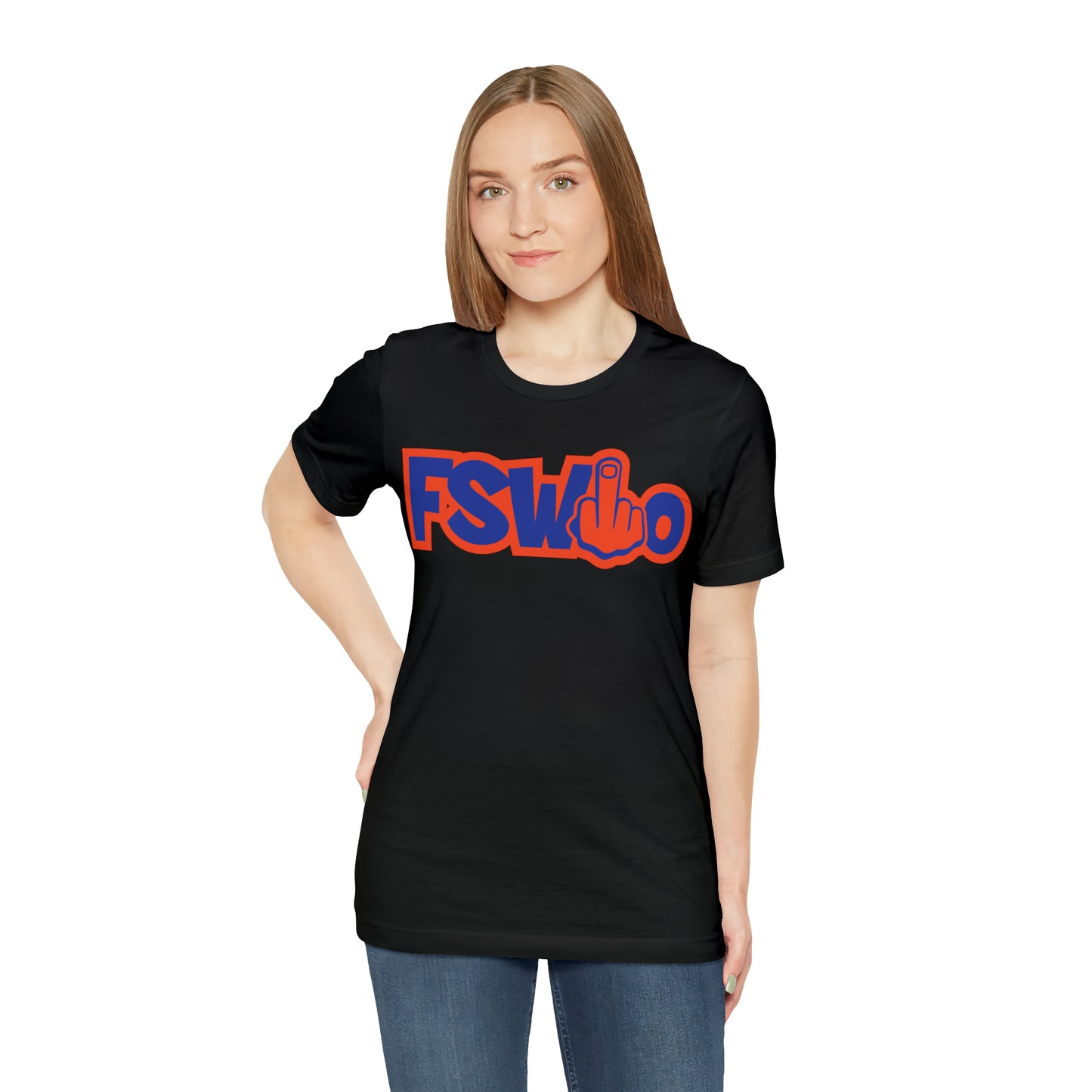 Unisex Jersey Short Sleeve Tee FSWho w/ Orange Finger