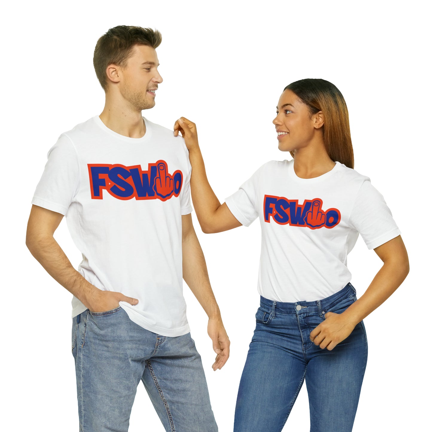 Unisex Jersey Short Sleeve Tee FSWho w/ Orange Finger