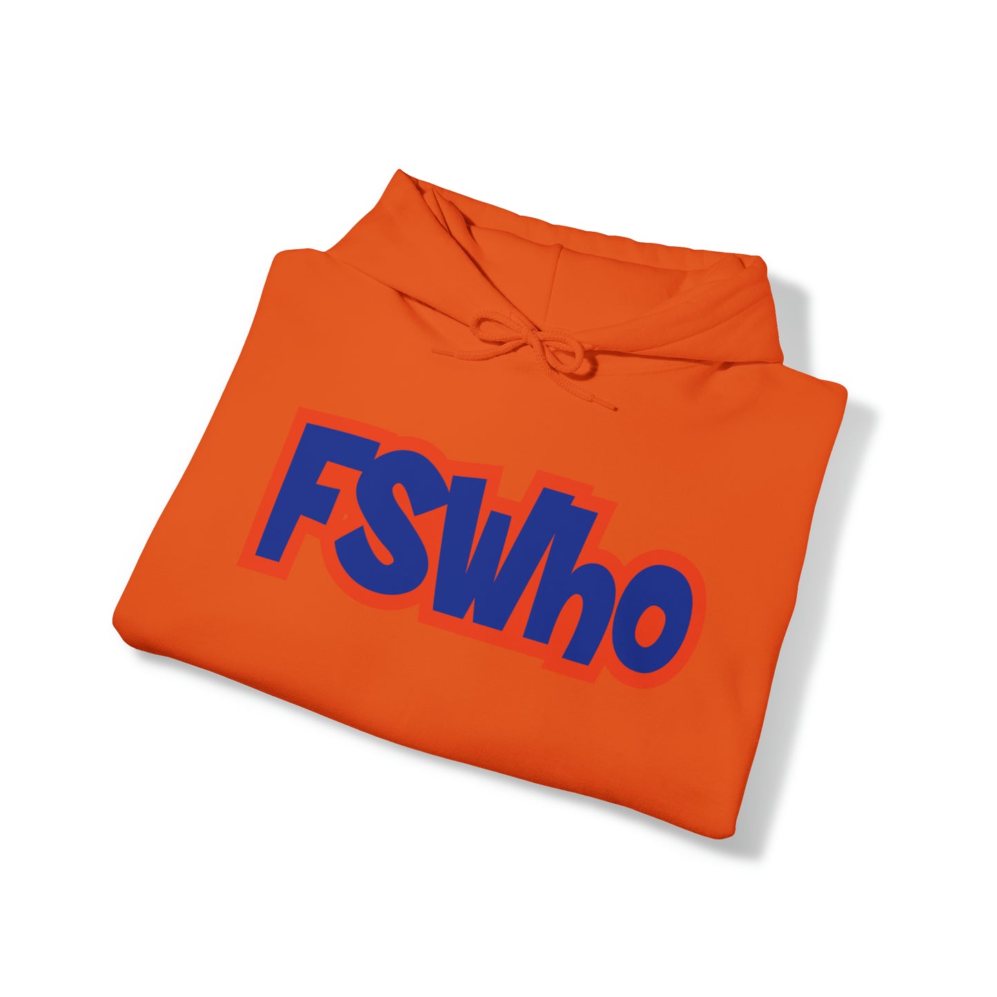 Unisex Heavy Blend™ Hooded Sweatshirt FSWho Blue Lettering