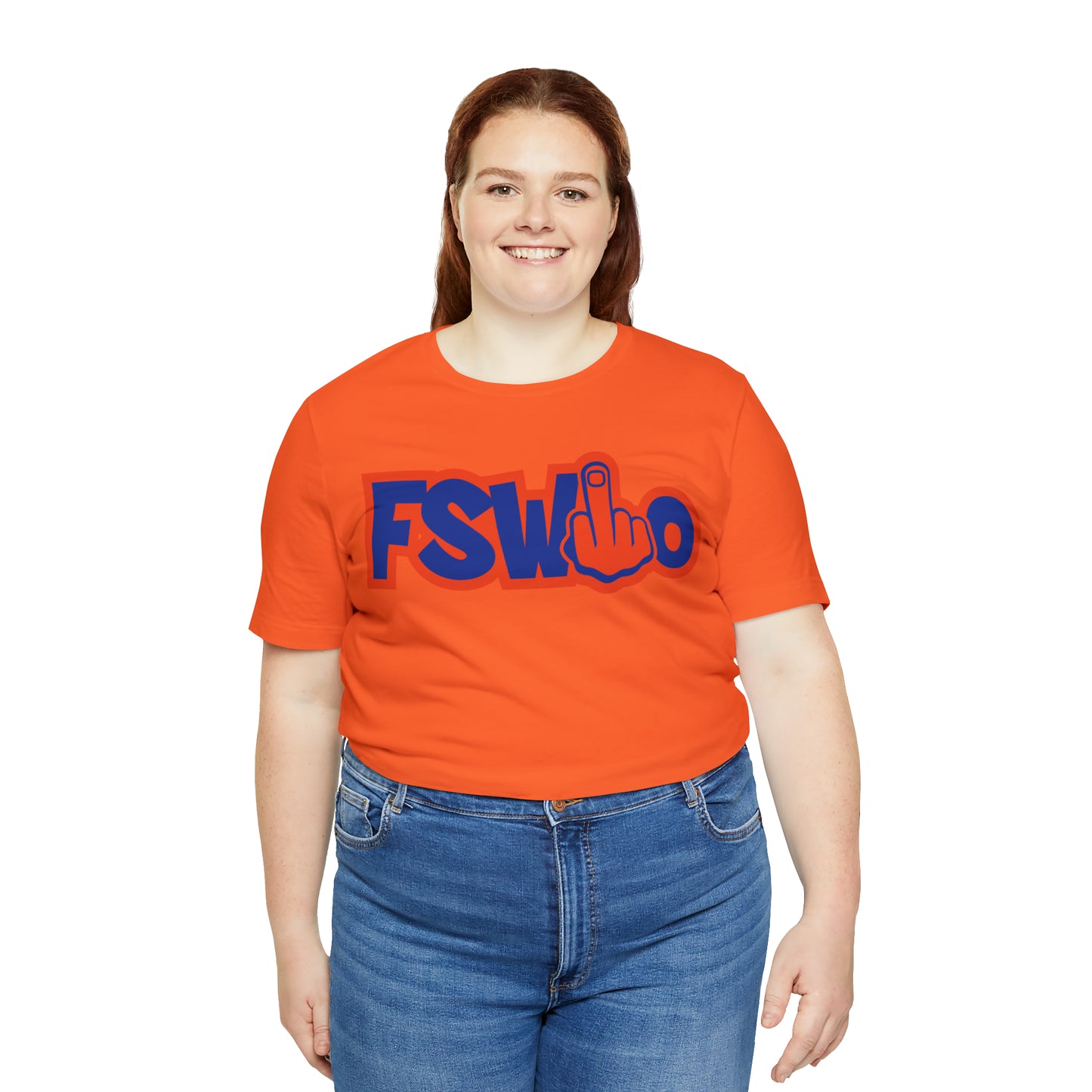 Unisex Jersey Short Sleeve Tee FSWho w/ Orange Finger