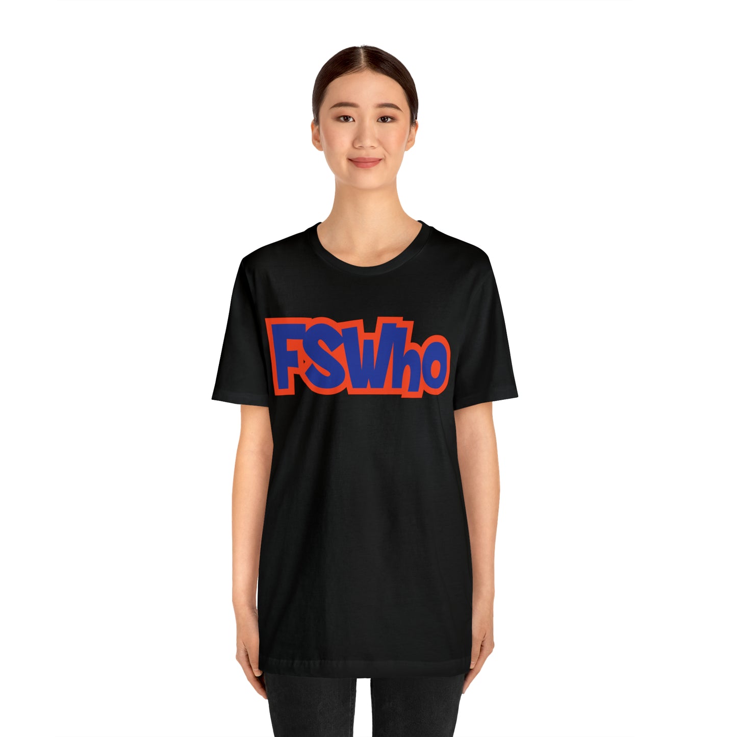 Unisex Jersey Short Sleeve Tee FSWho Blue Lettering