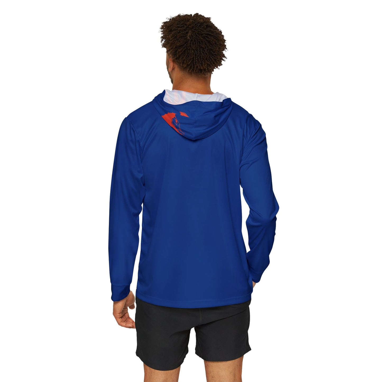 ChompMan Football (V6 / Blue) Men's Sports Warmup Hoodie (AOP)