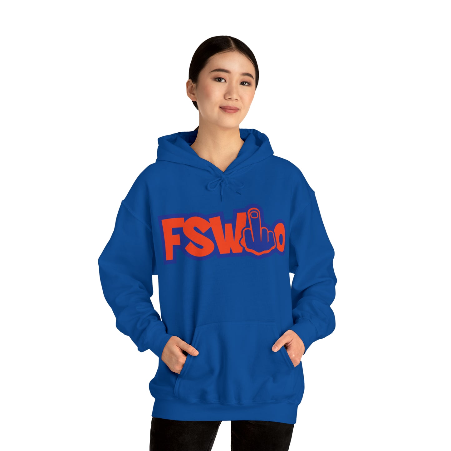 Unisex Heavy Blend™ Hooded Sweatshirt FSWho w/Blue Finger