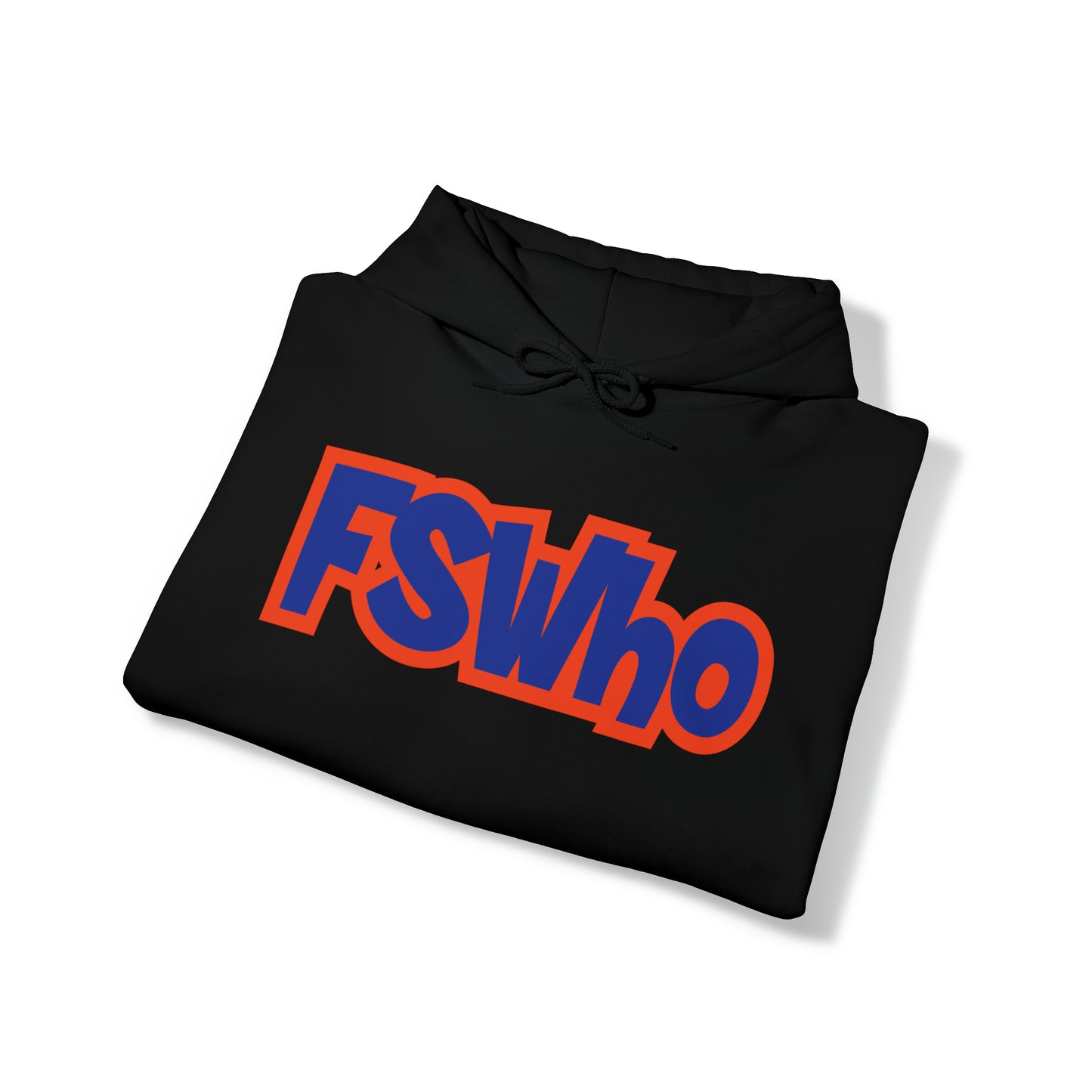 Unisex Heavy Blend™ Hooded Sweatshirt FSWho Blue Lettering