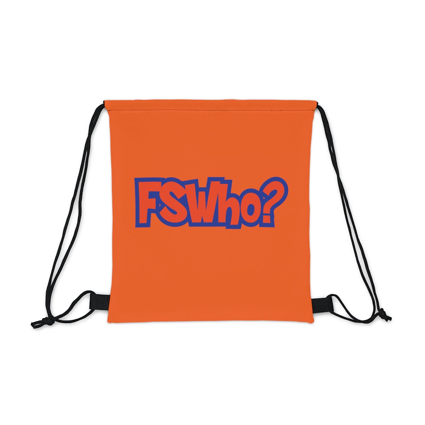 Outdoor Drawstring Bag FSWho w/? Orange Lettering (Orange)